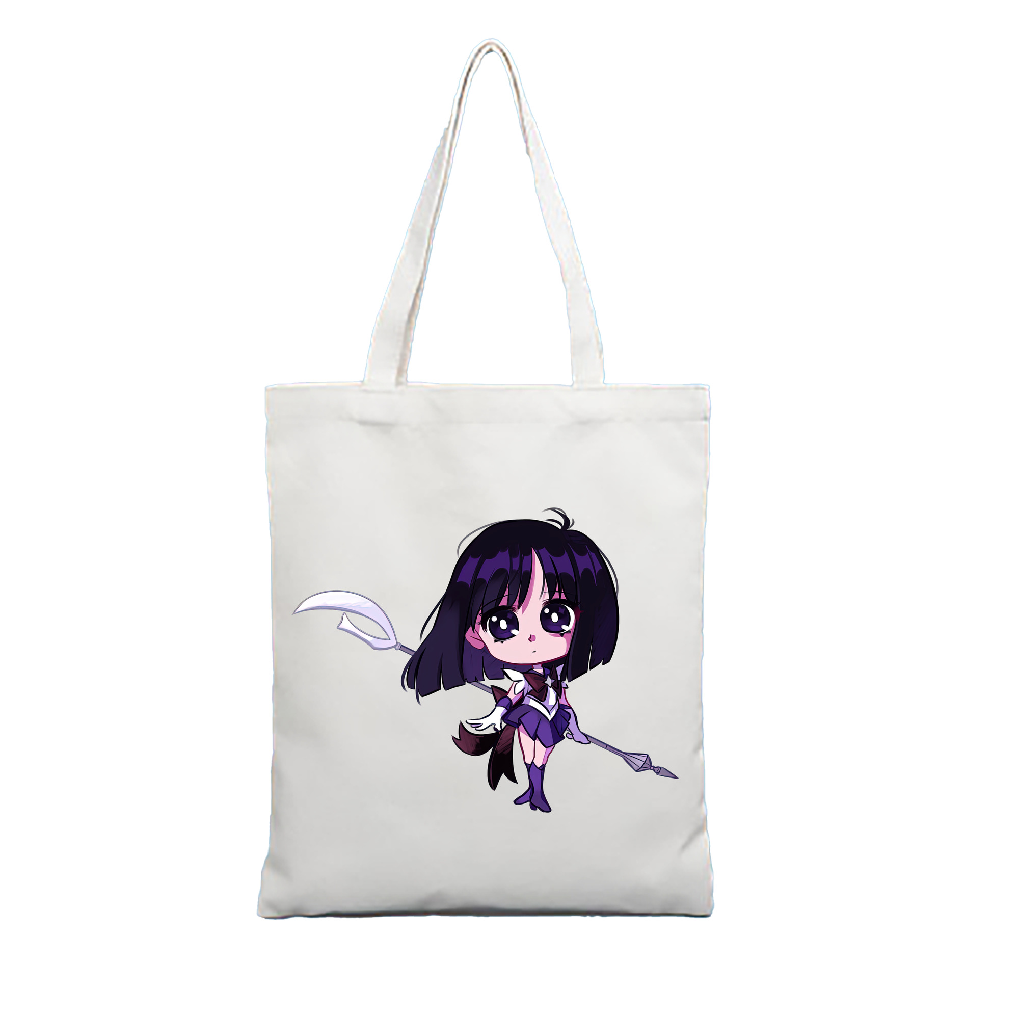 （画像用） 美少女戦士セーラームーン 土萠ほたる Sailor Moon Tomoe Hotaru （セーラーサターン；Sailor Saturn） 縦型キャンバス生地手提げバッグ　トートバッグ