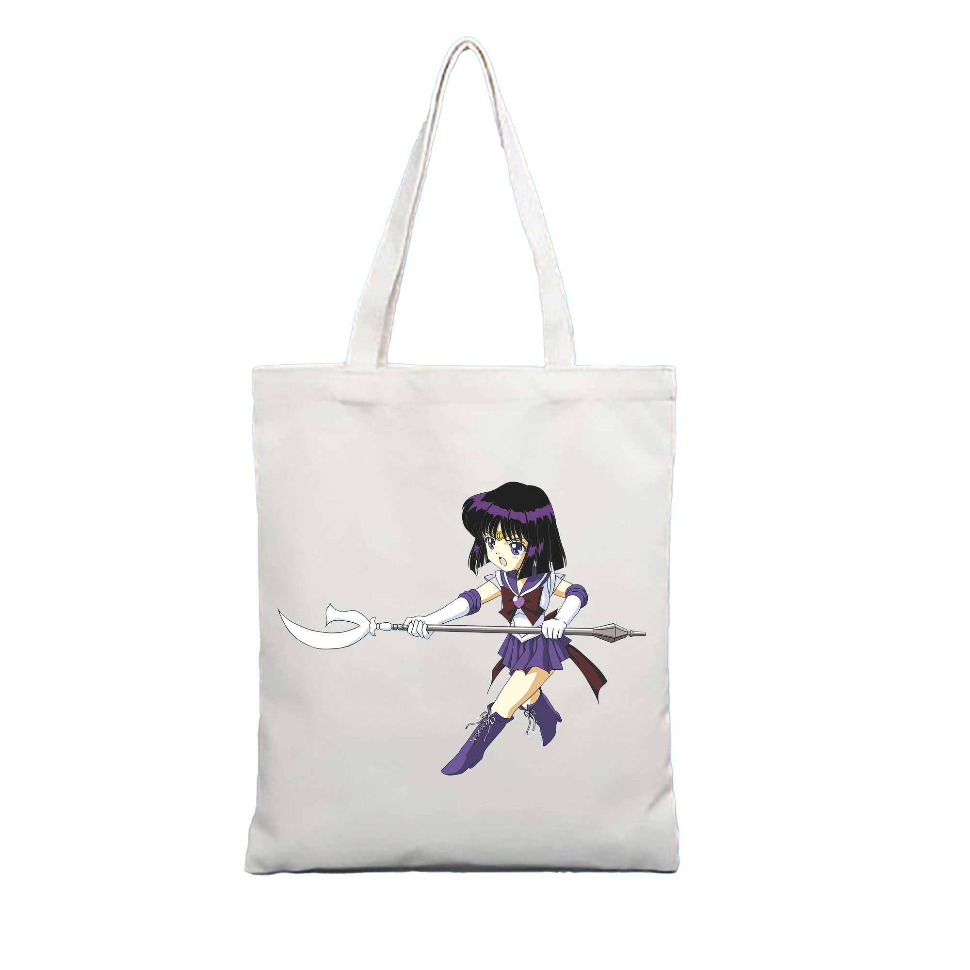 （画像用） 美少女戦士セーラームーン 土萠ほたる Sailor Moon Tomoe Hotaru （セーラーサターン；Sailor Saturn） 縦型キャンバス生地手提げバッグ　トートバッグ