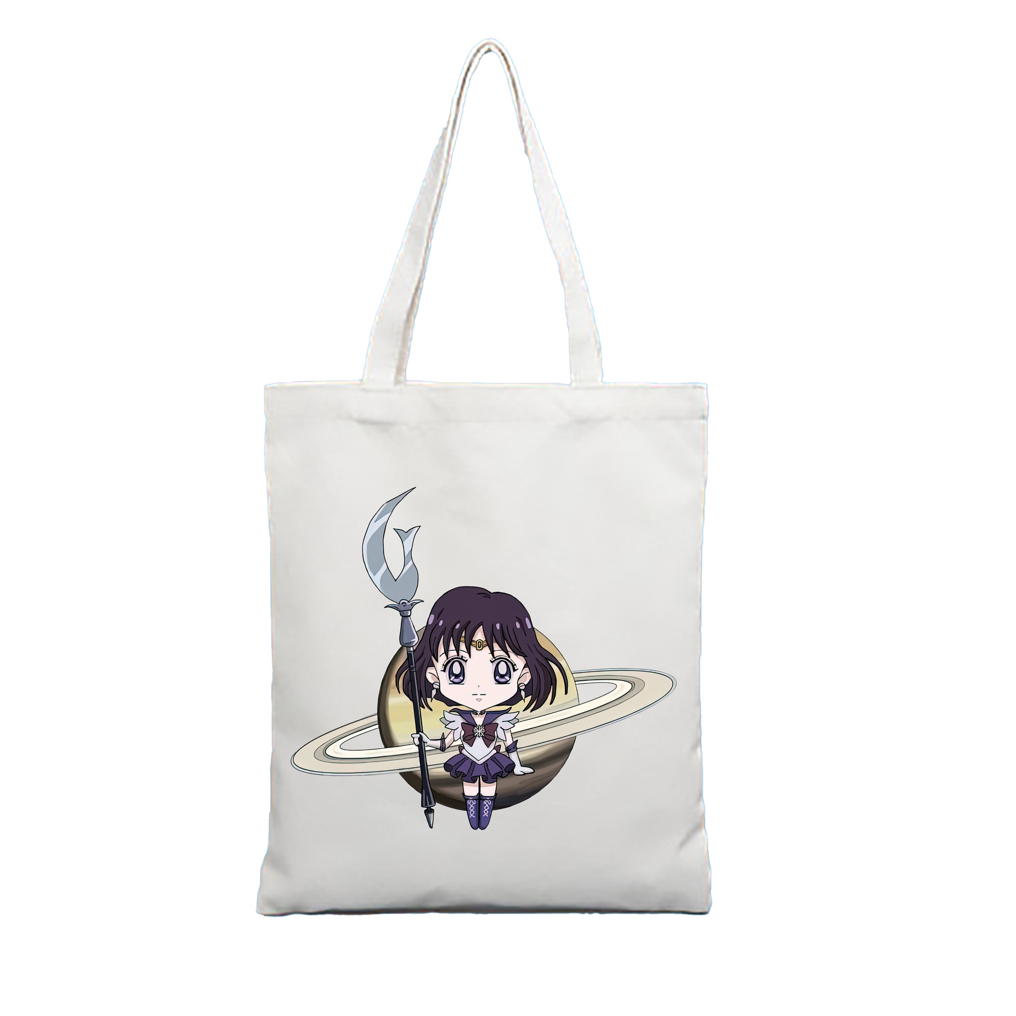 （画像用） 美少女戦士セーラームーン 土萠ほたる Sailor Moon Tomoe Hotaru （セーラーサターン；Sailor Saturn） 縦型キャンバス生地手提げバッグ　トートバッグ