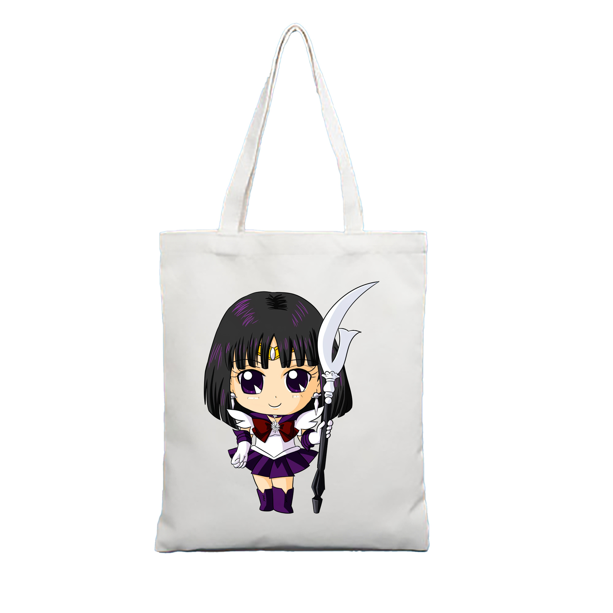 （画像用） 美少女戦士セーラームーン 土萠ほたる Sailor Moon Tomoe Hotaru （セーラーサターン；Sailor Saturn） 縦型キャンバス生地手提げバッグ　トートバッグ