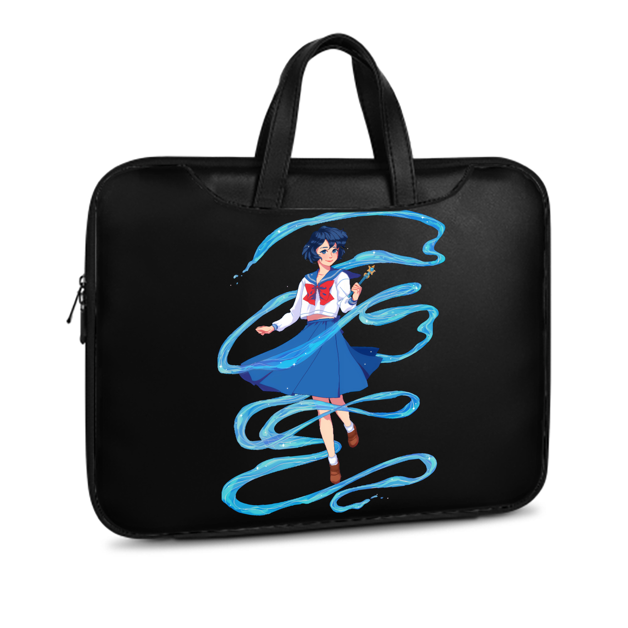 （画像用） 美少女戦士セーラームーン 水野 亜美 みずの あみ Sailor Moon Mizuno Ami レザーラップトップバッグ　ノートパソコンケース