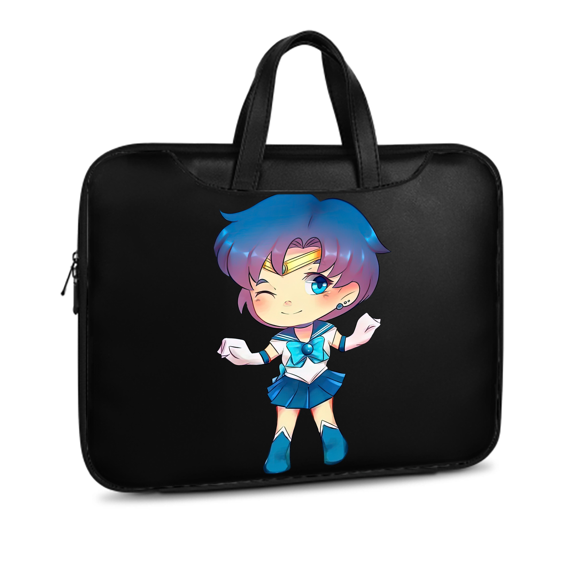 （画像用） 美少女戦士セーラームーン 水野 亜美 みずの あみ Sailor Moon Mizuno Ami レザーラップトップバッグ　ノートパソコンケース