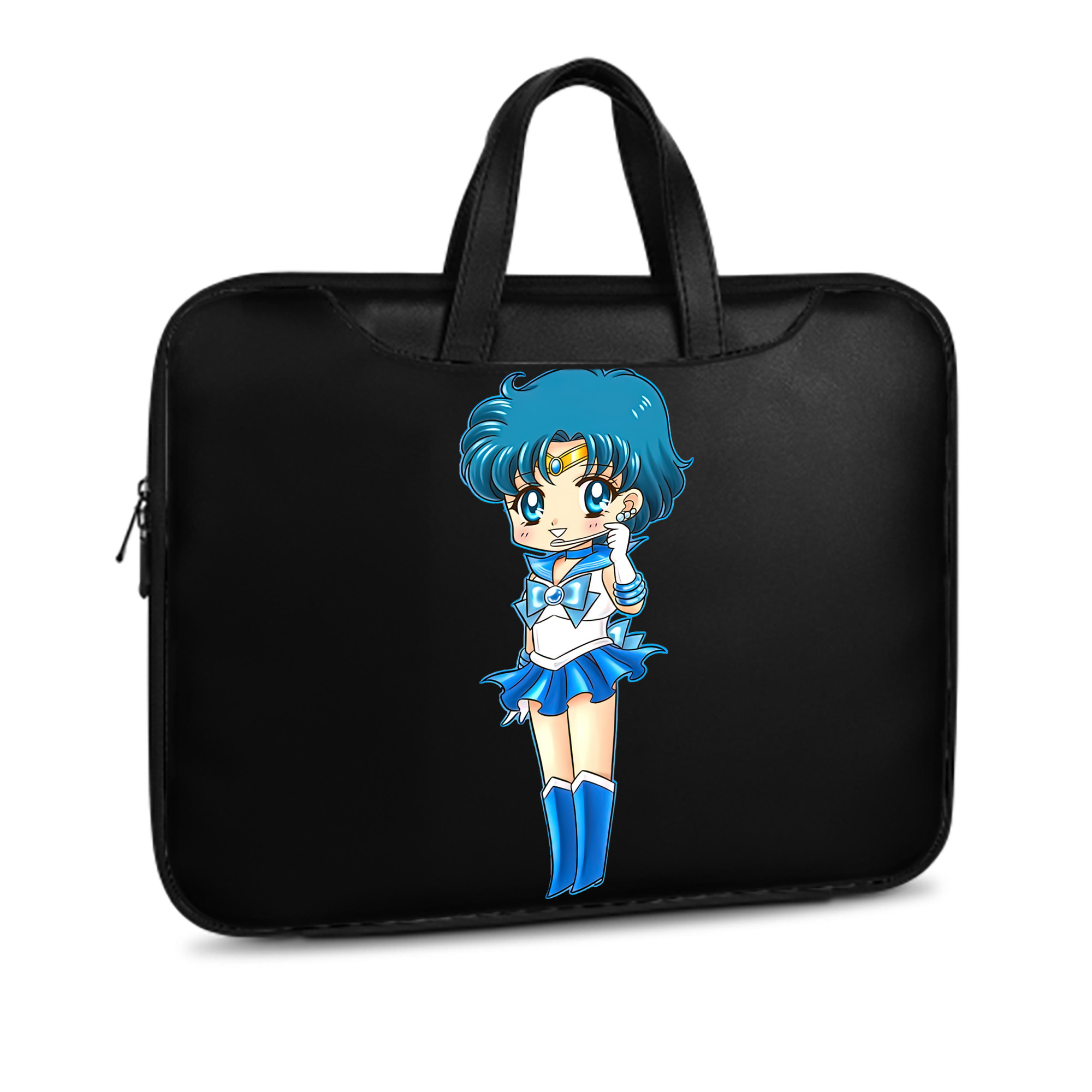 （画像用） 美少女戦士セーラームーン 水野 亜美 みずの あみ Sailor Moon Mizuno Ami レザーラップトップバッグ　ノートパソコンケース