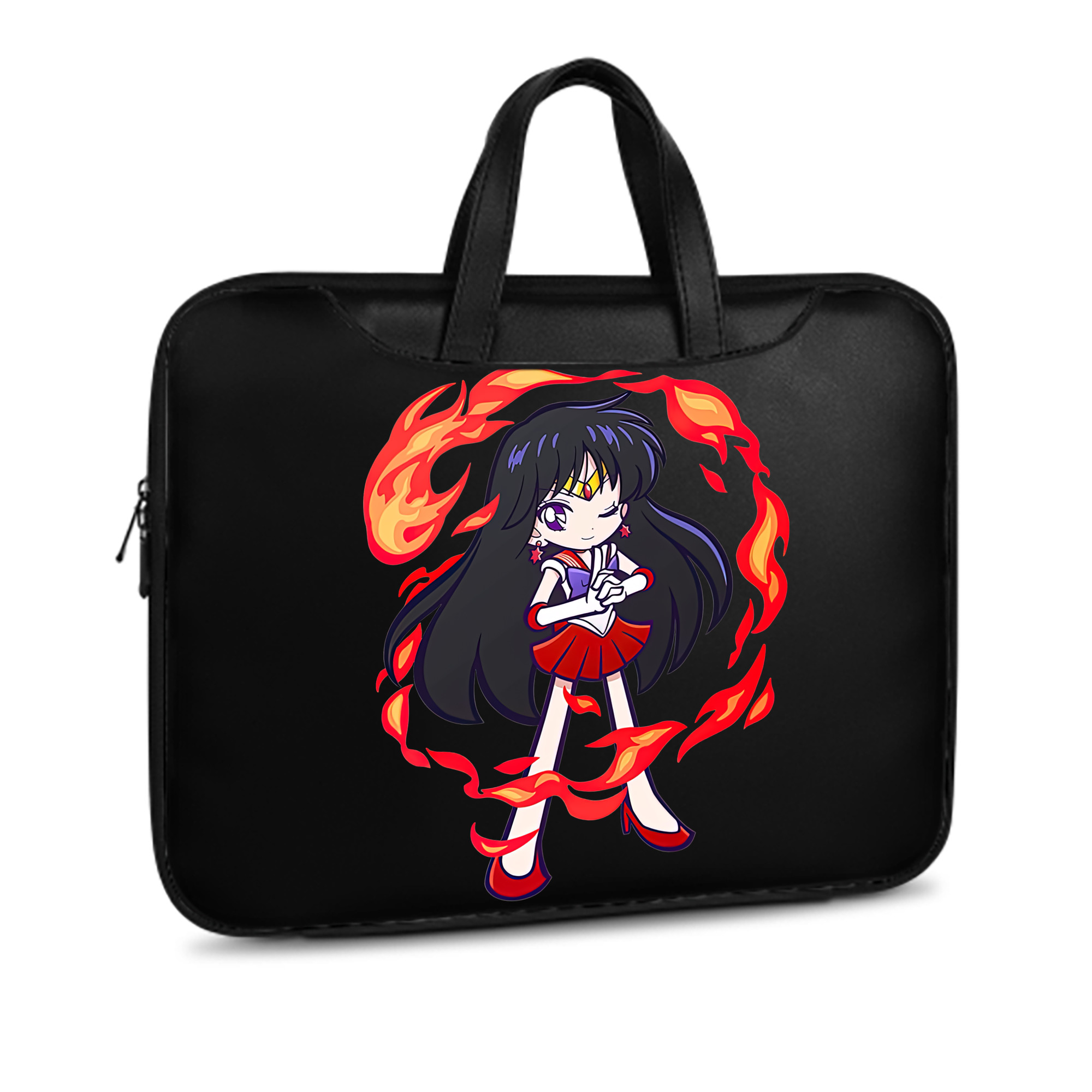 （画像用） 美少女戦士セーラームーン 火野レイ ひの レイ Sailor Moon Hino Rei （セーラーマーズ,Sailor Mars） レザーラップトップバッグ　ノートパソコンケース