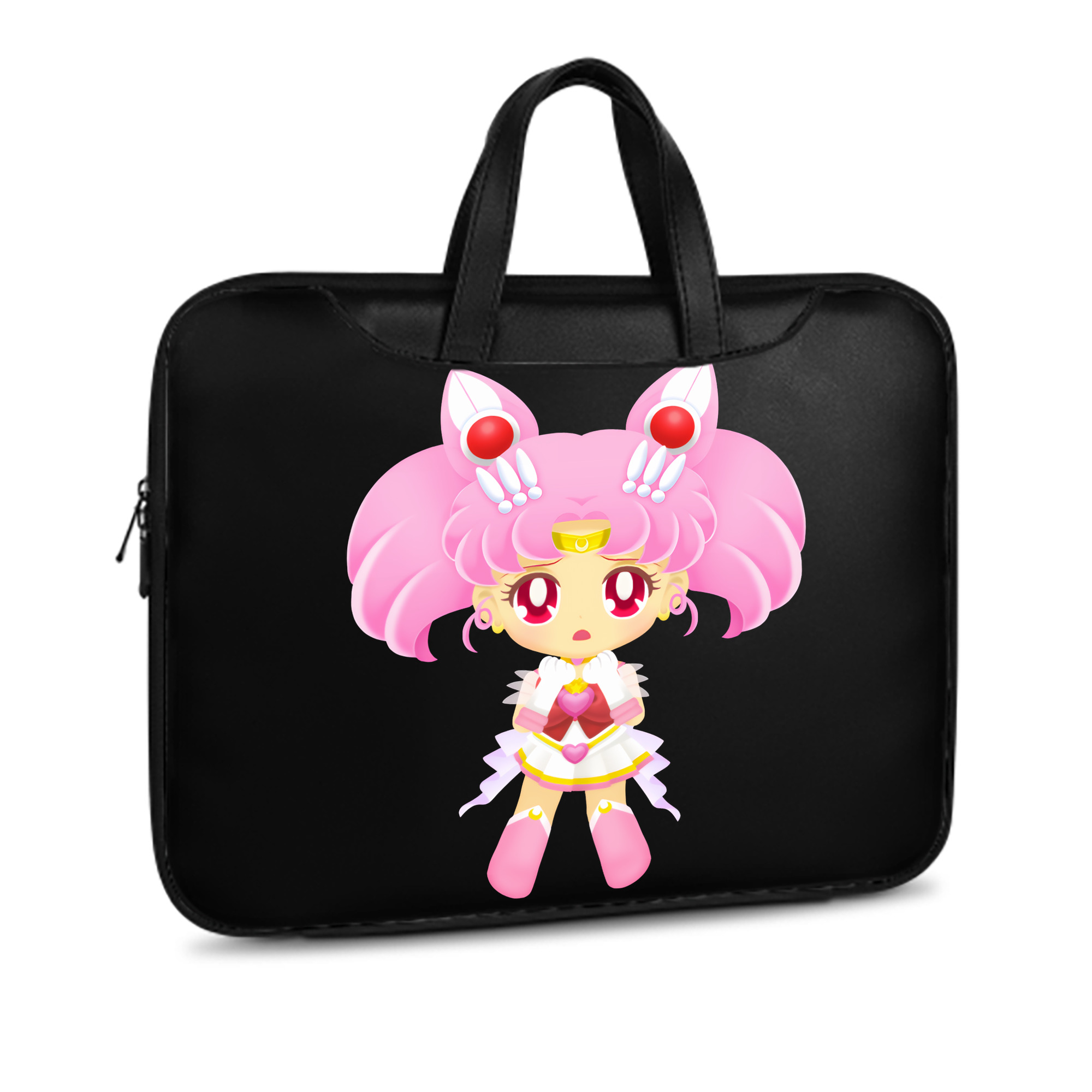 （画像用） 美少女戦士セーラームーン ちびうさ Sailor Moon Chibiusa Tsukino Usagi Small Lady Serenity レザーラップトップバッグ　ノートパソコンケース
