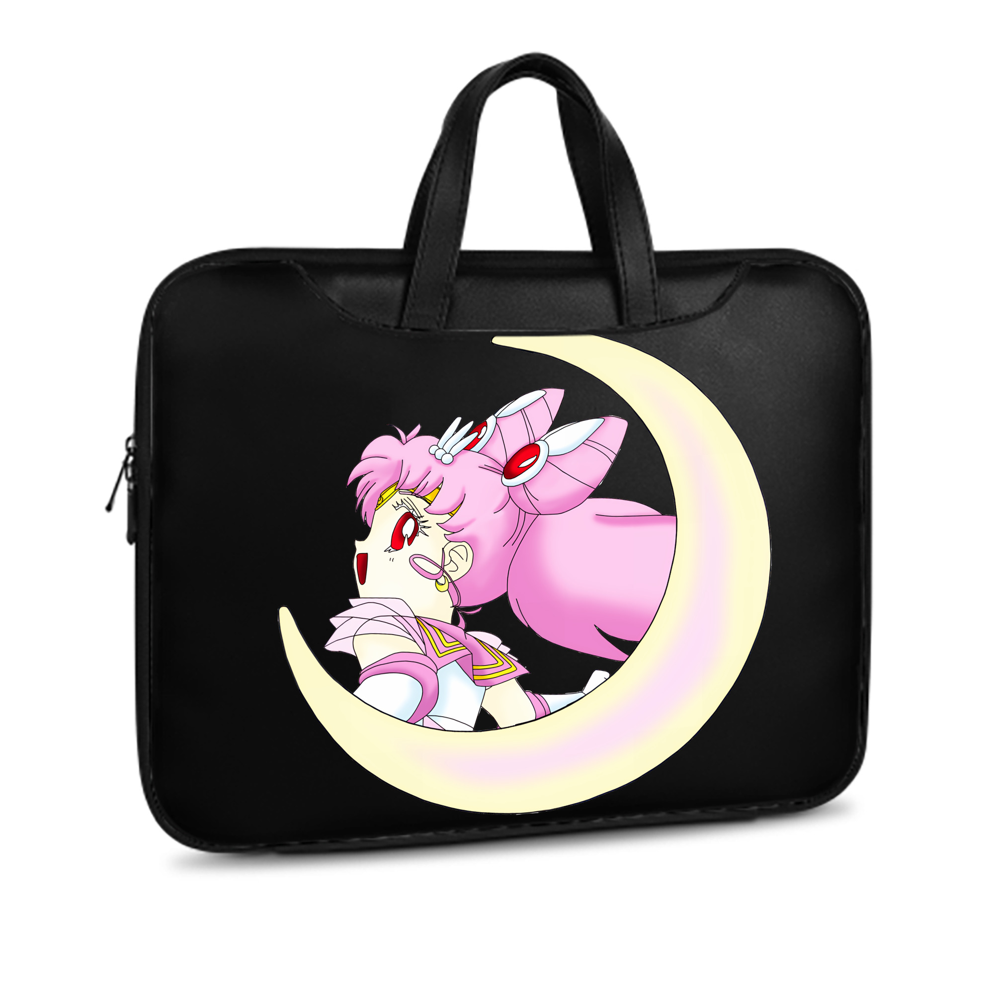 （画像用） 美少女戦士セーラームーン ちびうさ Sailor Moon Chibiusa Tsukino Usagi Small Lady Serenity レザーラップトップバッグ　ノートパソコンケース