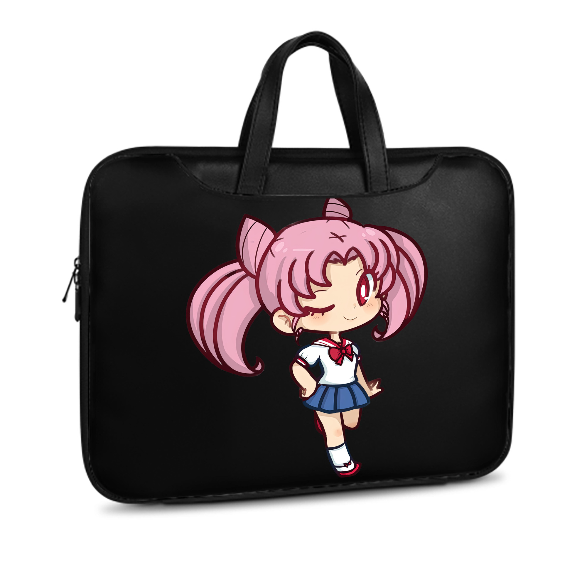（画像用） 美少女戦士セーラームーン ちびうさ Sailor Moon Chibiusa Tsukino Usagi Small Lady Serenity レザーラップトップバッグ　ノートパソコンケース
