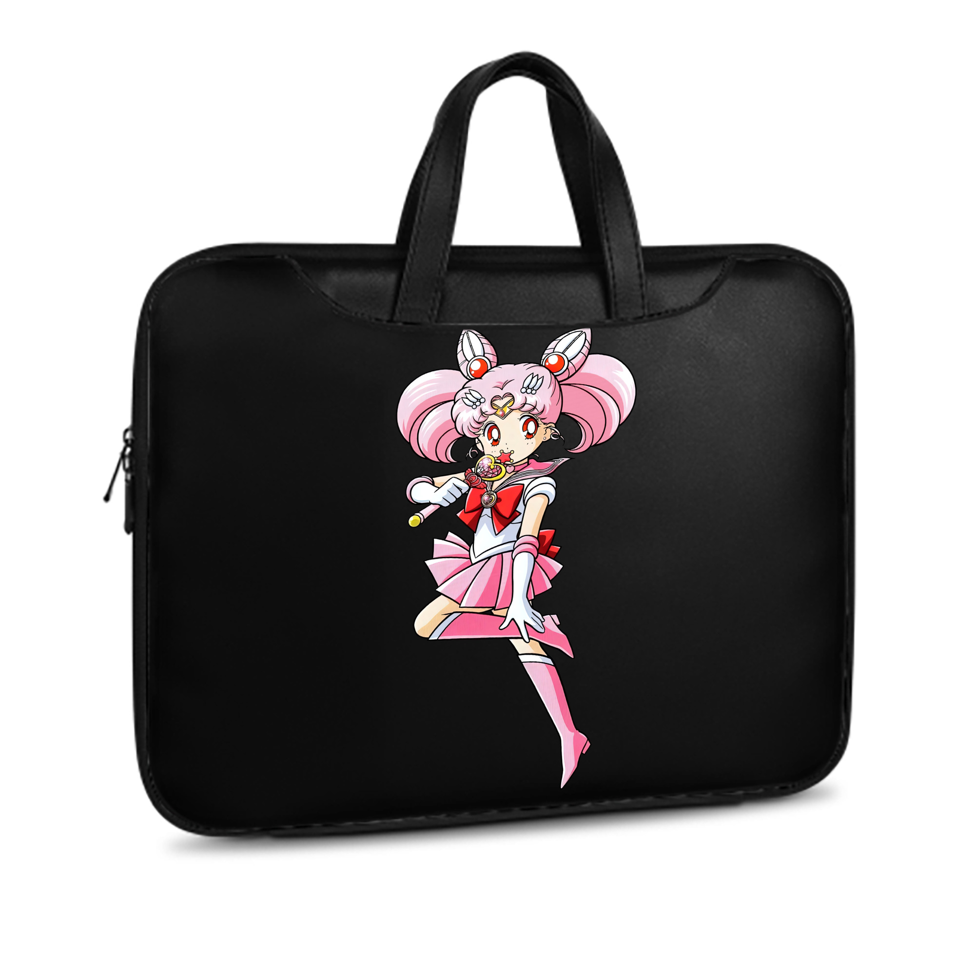 （画像用） 美少女戦士セーラームーン ちびうさ Sailor Moon Chibiusa Tsukino Usagi Small Lady Serenity レザーラップトップバッグ　ノートパソコンケース