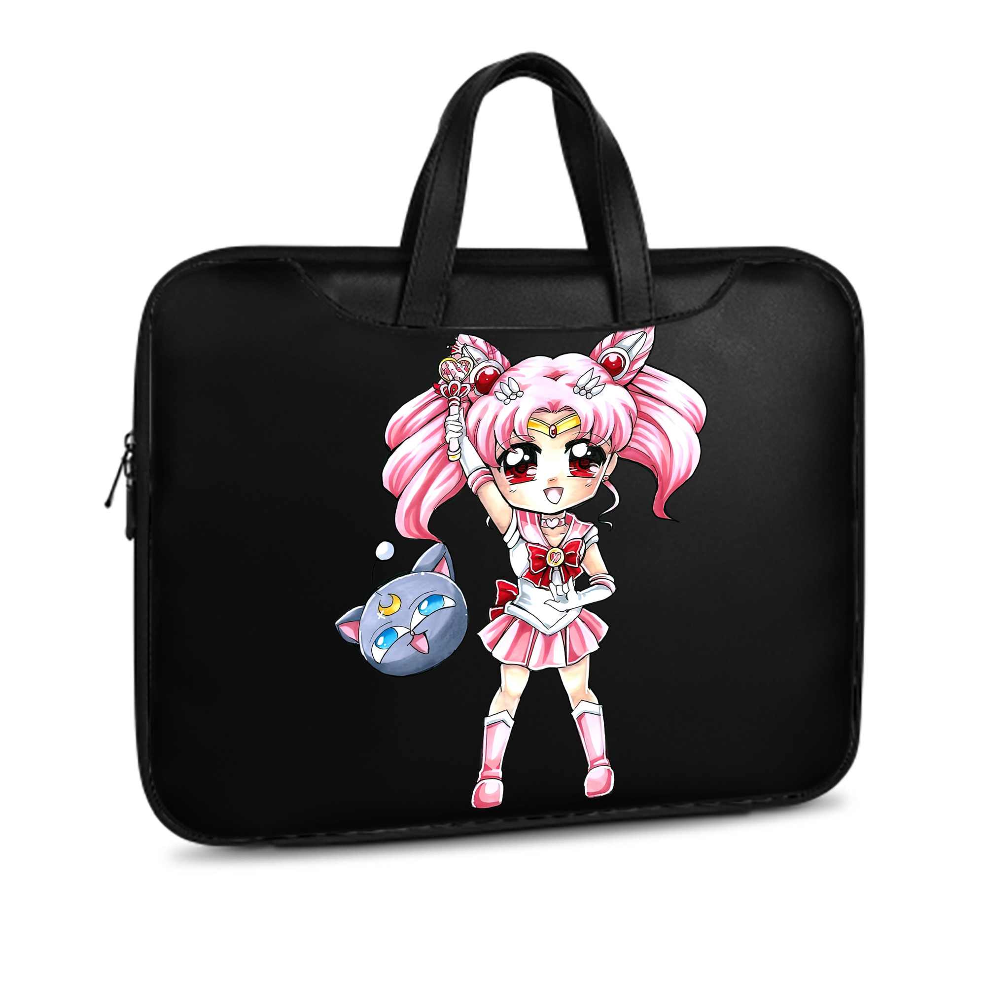 （画像用） 美少女戦士セーラームーン ちびうさ Sailor Moon Chibiusa Tsukino Usagi Small Lady Serenity レザーラップトップバッグ　ノートパソコンケース