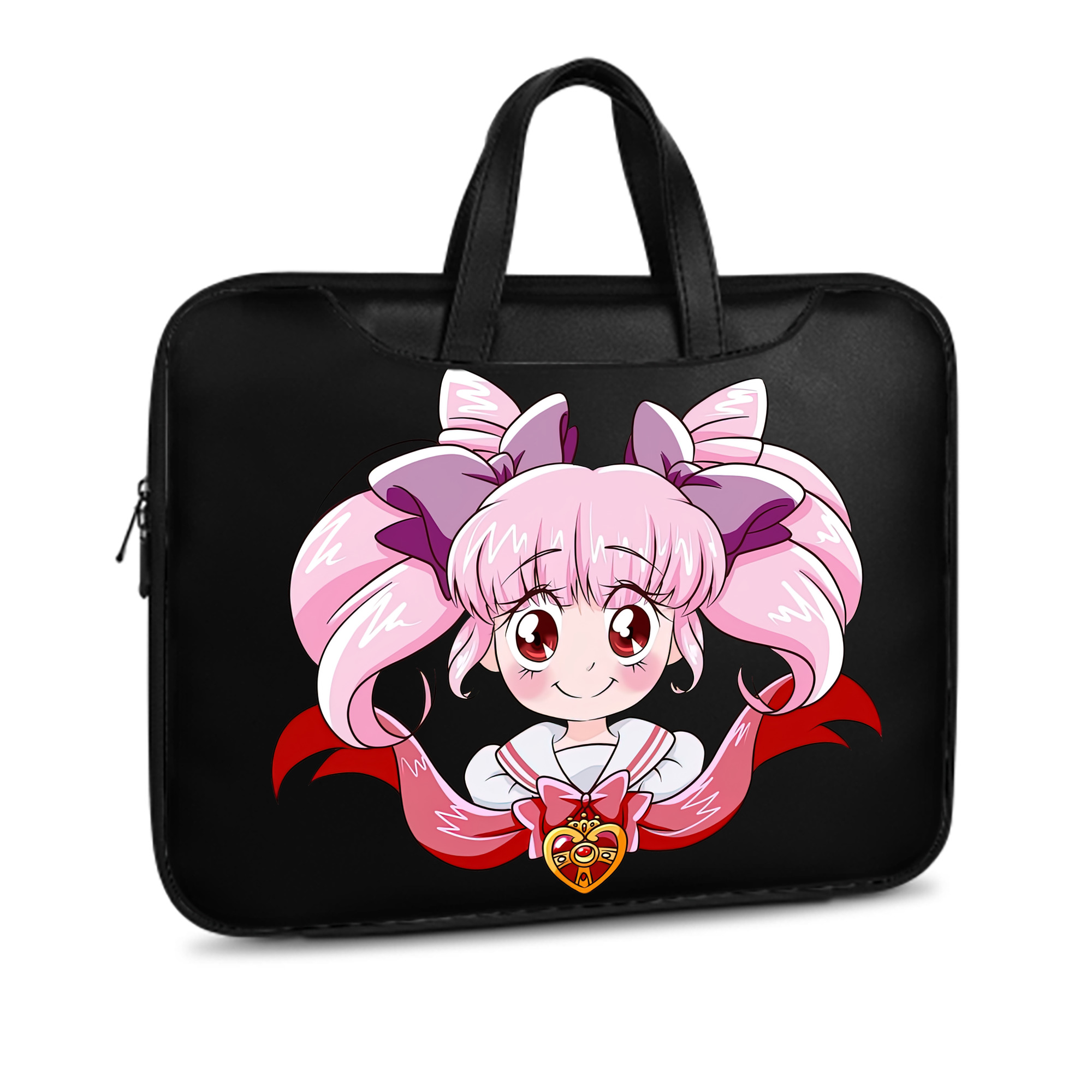 （画像用） 美少女戦士セーラームーン ちびうさ Sailor Moon Chibiusa Tsukino Usagi Small Lady Serenity レザーラップトップバッグ　ノートパソコンケース