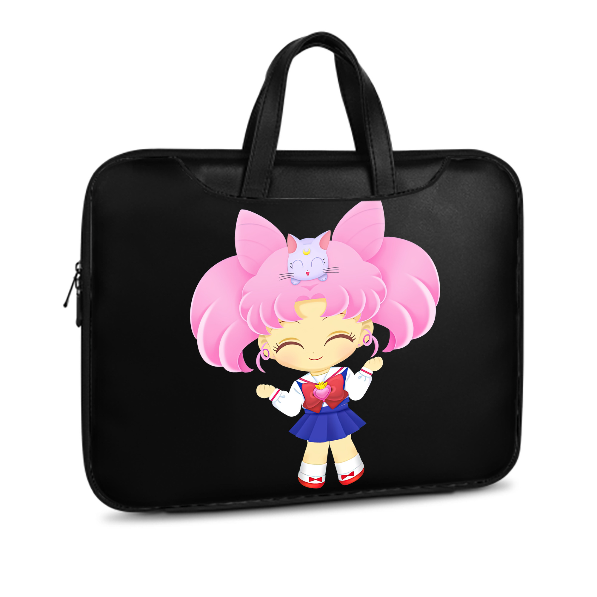 （画像用） 美少女戦士セーラームーン ちびうさ Sailor Moon Chibiusa Tsukino Usagi Small Lady Serenity レザーラップトップバッグ　ノートパソコンケース