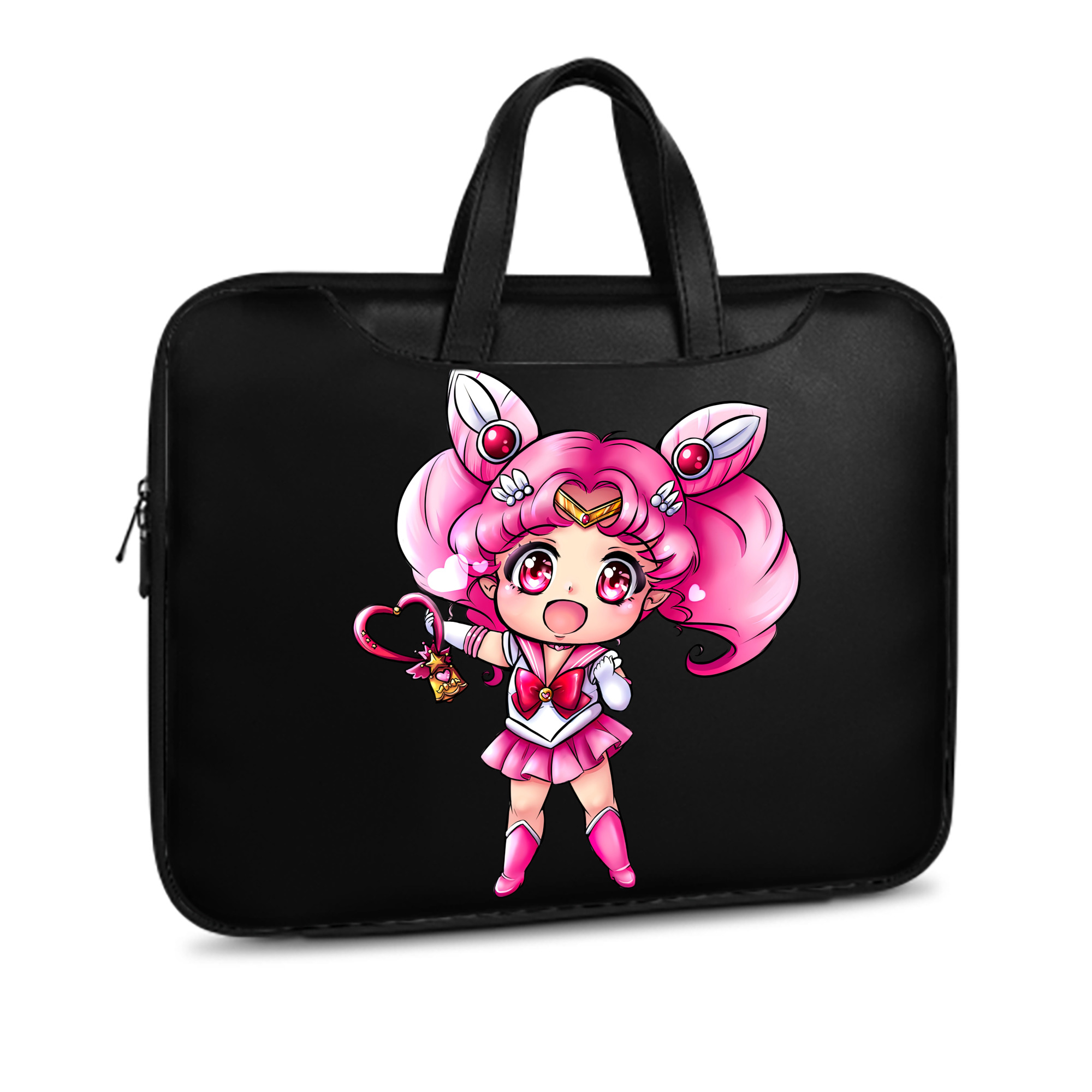 （画像用） 美少女戦士セーラームーン ちびうさ Sailor Moon Chibiusa Tsukino Usagi Small Lady Serenity レザーラップトップバッグ　ノートパソコンケース