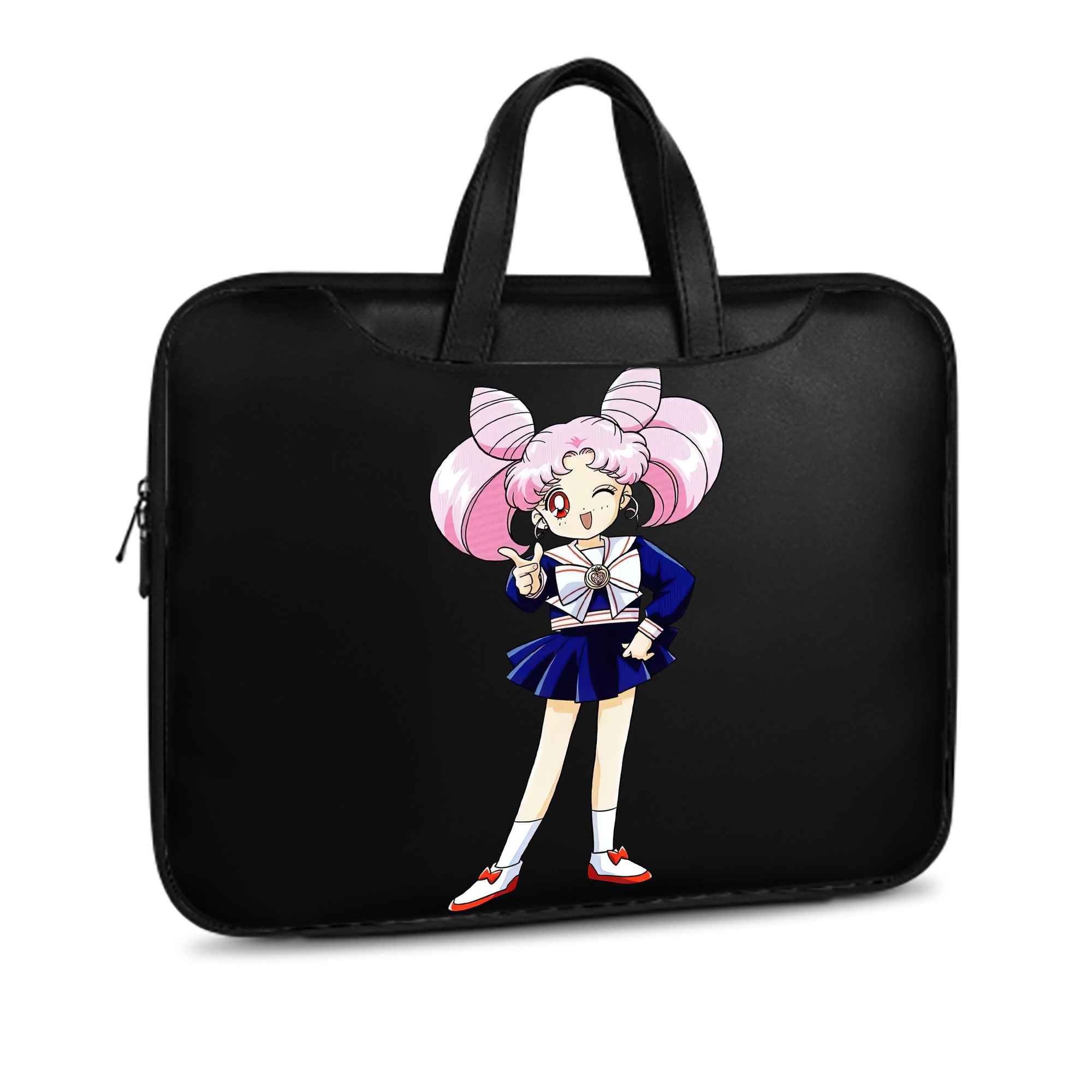 （画像用） 美少女戦士セーラームーン ちびうさ Sailor Moon Chibiusa Tsukino Usagi Small Lady Serenity レザーラップトップバッグ　ノートパソコンケース
