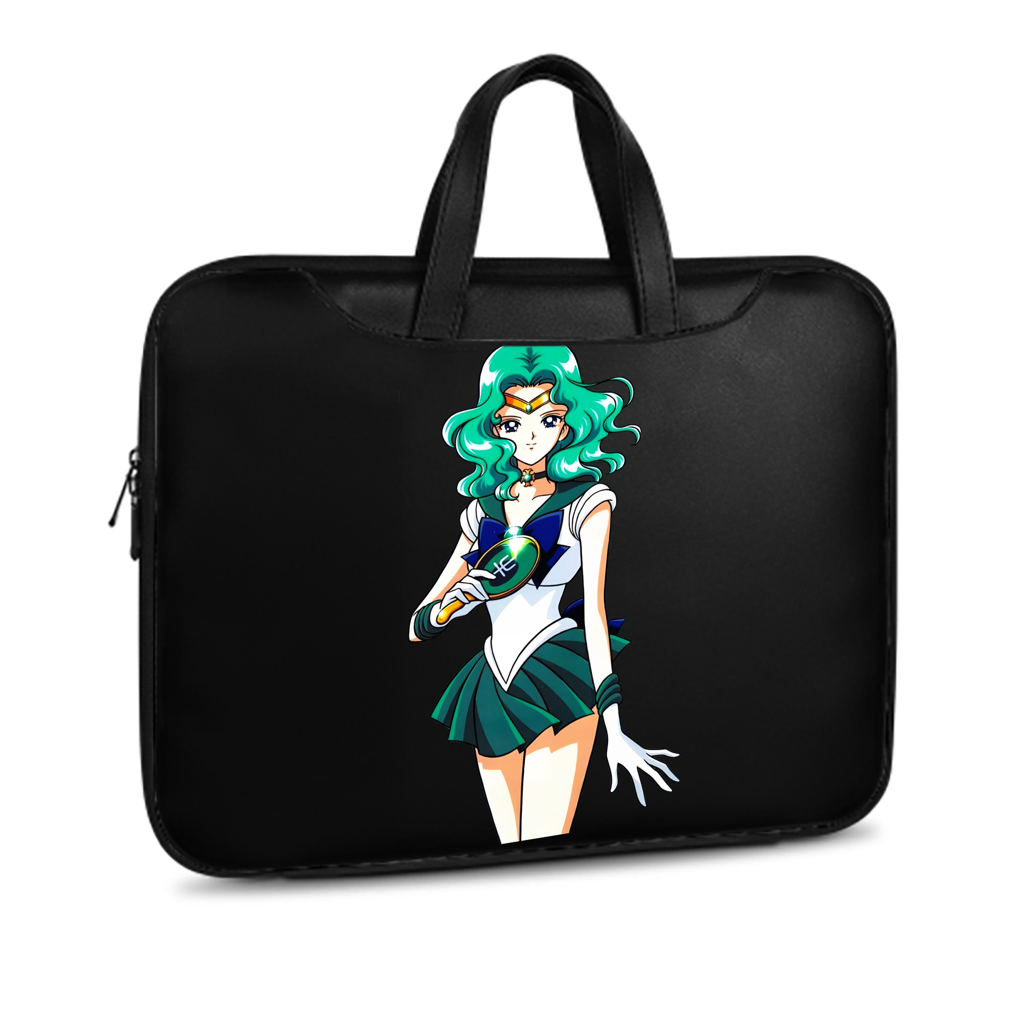 （画像用） 美少女戦士セーラームーン 海王 みちる（かいおう みちる） Sailor Moon Kaiou Michiru レザーラップトップバッグ　ノートパソコンケース
