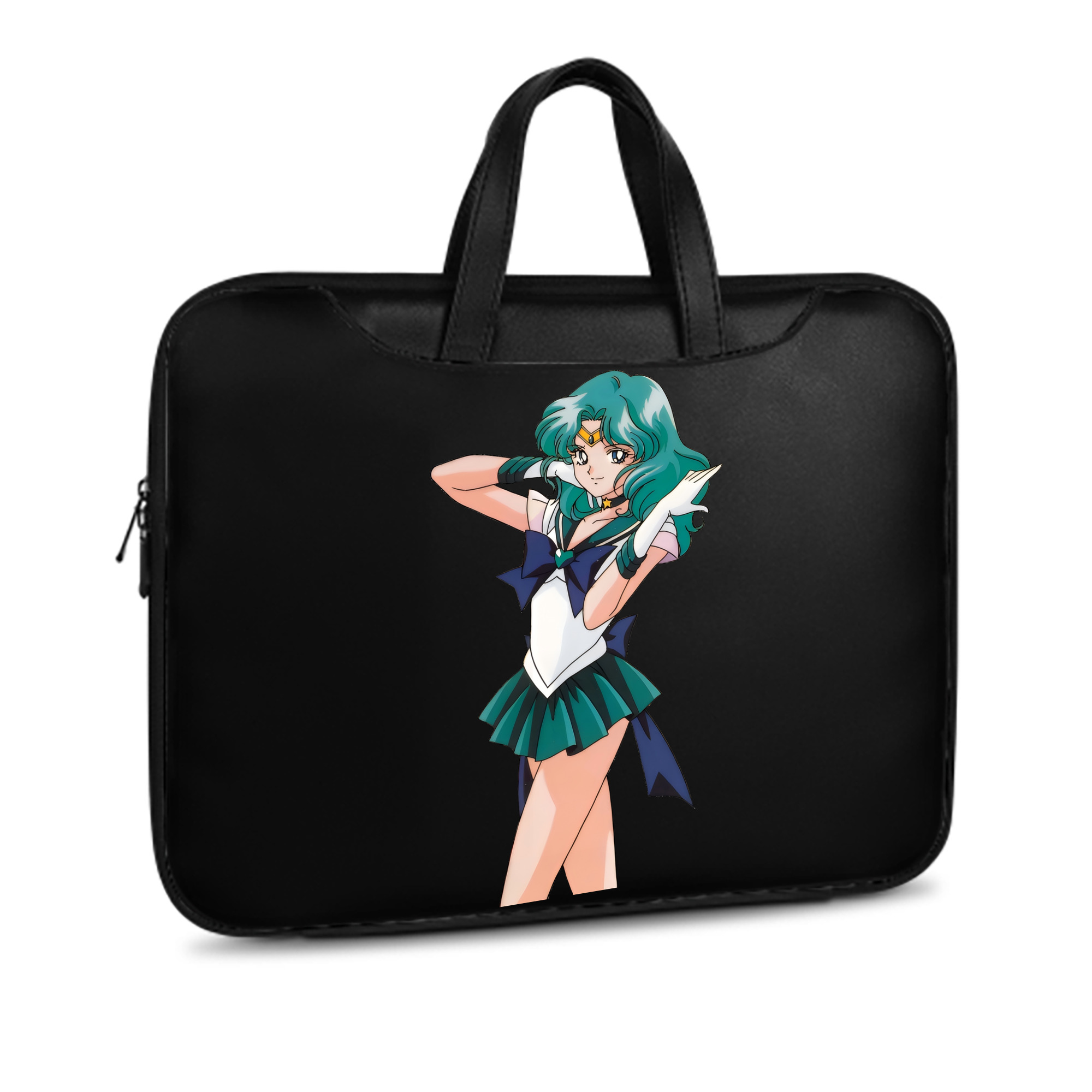 （画像用） 美少女戦士セーラームーン 海王 みちる（かいおう みちる） Sailor Moon Kaiou Michiru レザーラップトップバッグ　ノートパソコンケース