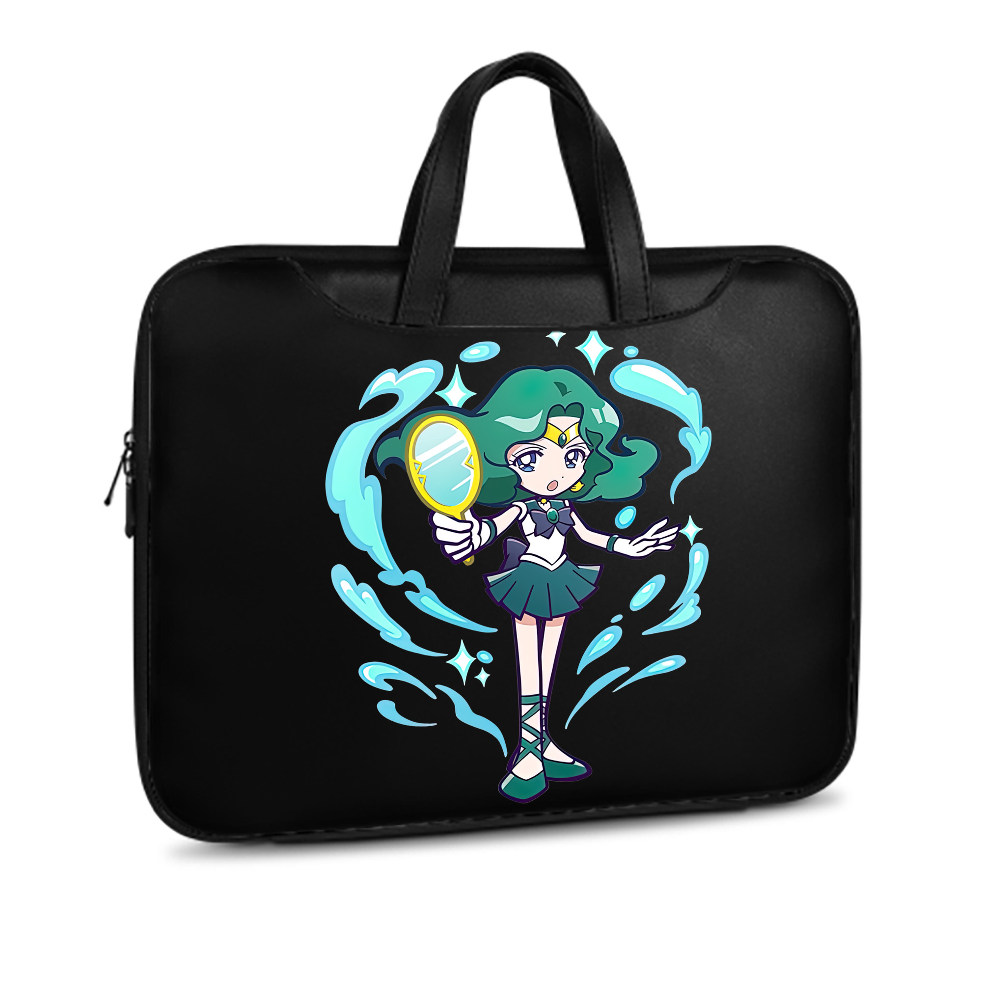（画像用） 美少女戦士セーラームーン 海王 みちる（かいおう みちる） Sailor Moon Kaiou Michiru レザーラップトップバッグ　ノートパソコンケース