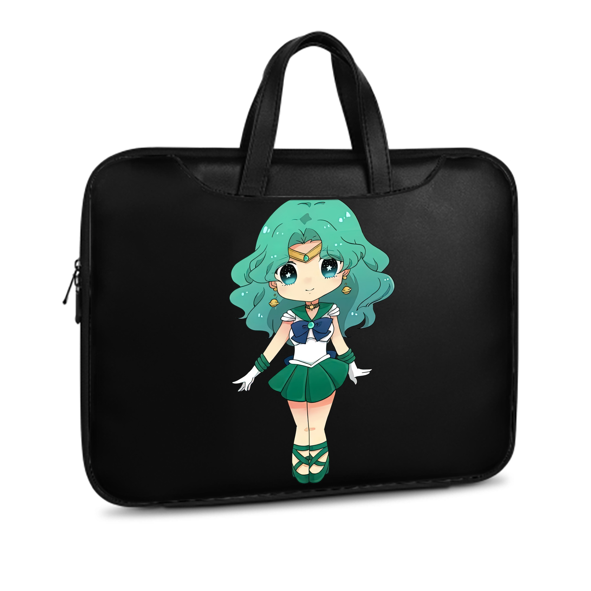 （画像用） 美少女戦士セーラームーン 海王 みちる（かいおう みちる） Sailor Moon Kaiou Michiru レザーラップトップバッグ　ノートパソコンケース