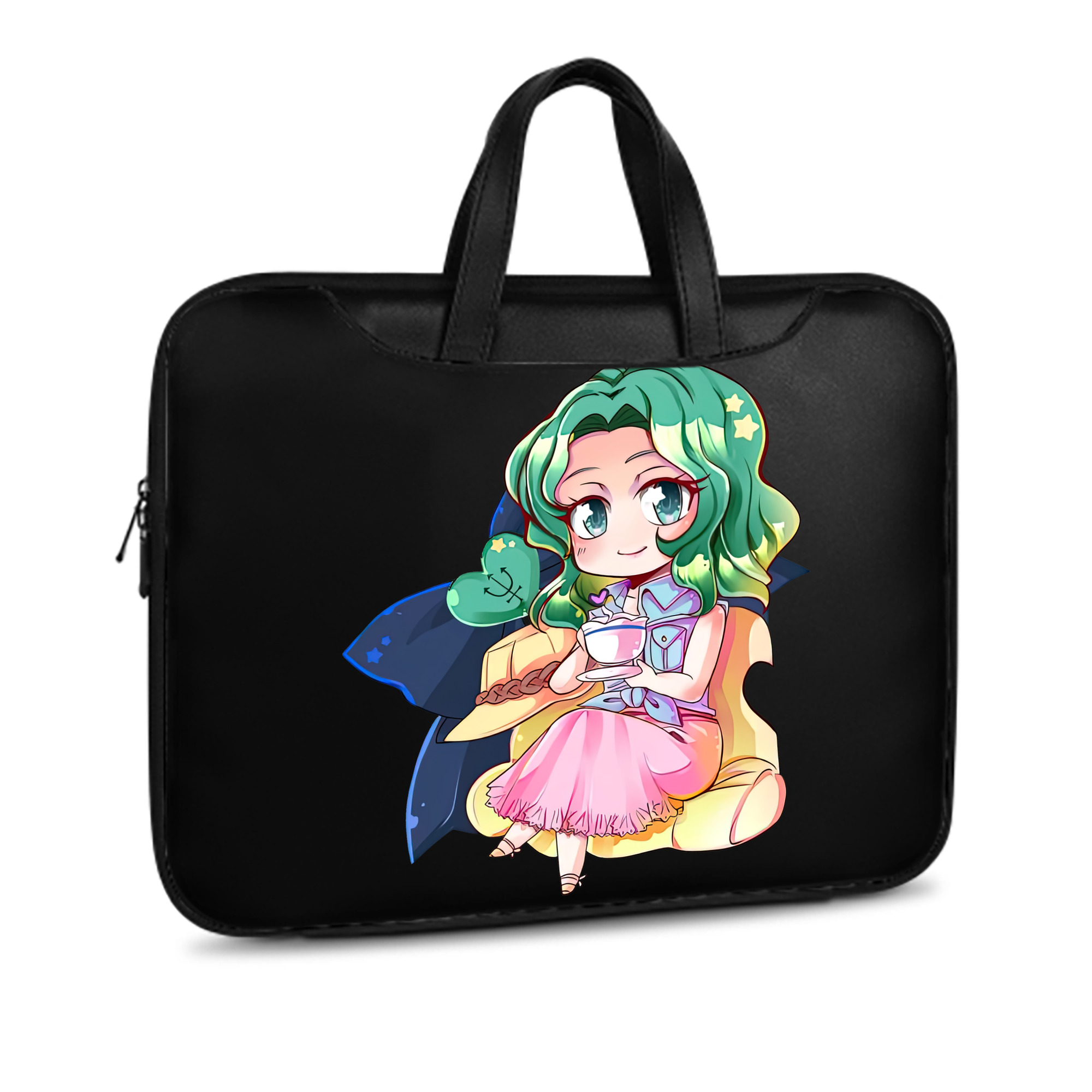 （画像用） 美少女戦士セーラームーン 海王 みちる（かいおう みちる） Sailor Moon Kaiou Michiru レザーラップトップバッグ　ノートパソコンケース