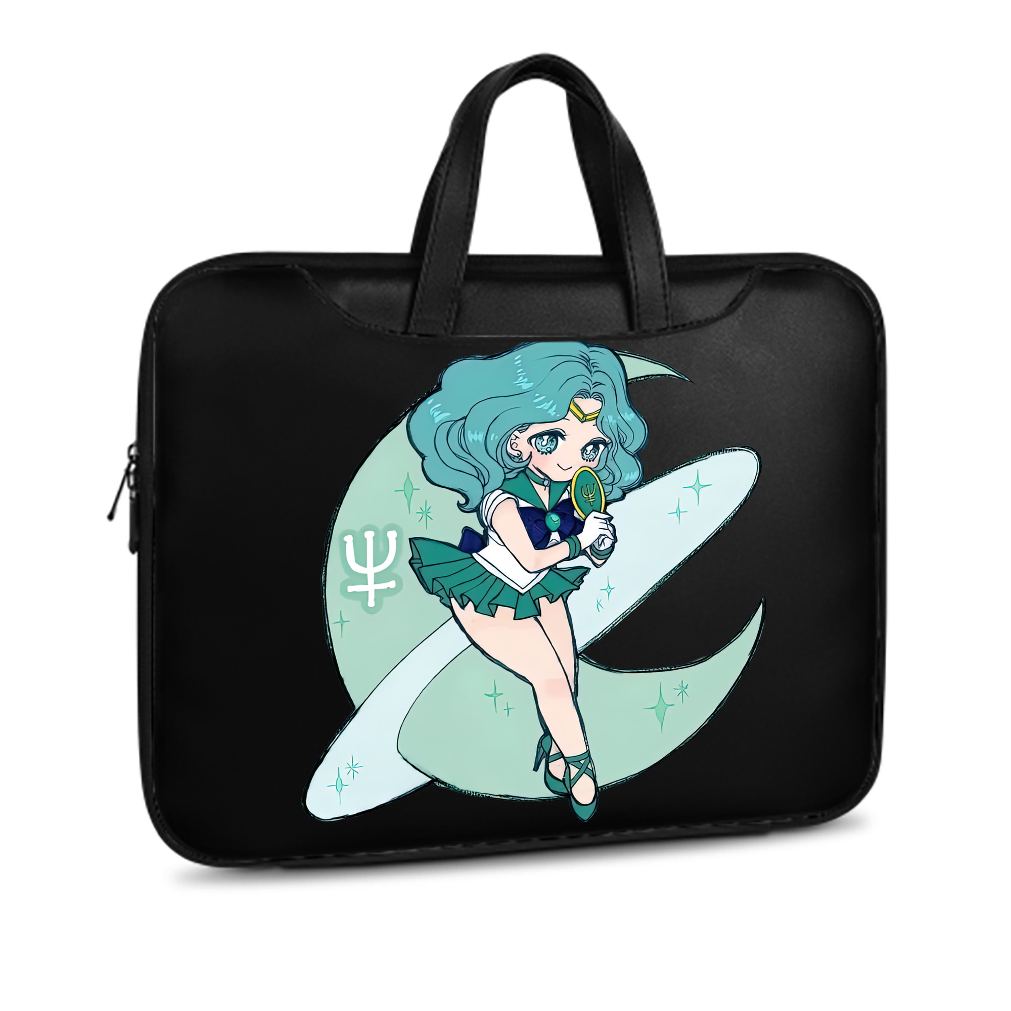 （画像用） 美少女戦士セーラームーン 海王 みちる（かいおう みちる） Sailor Moon Kaiou Michiru レザーラップトップバッグ　ノートパソコンケース