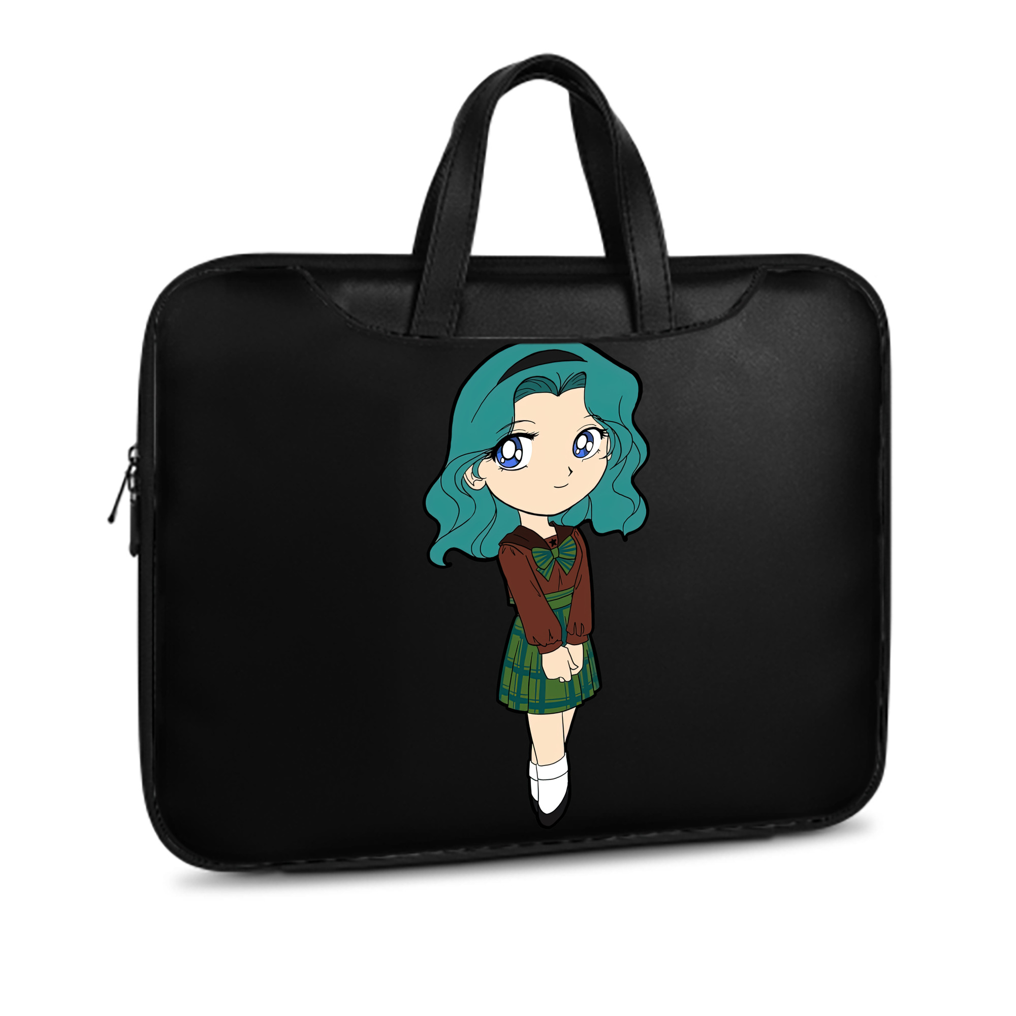 （画像用） 美少女戦士セーラームーン 海王 みちる（かいおう みちる） Sailor Moon Kaiou Michiru レザーラップトップバッグ　ノートパソコンケース