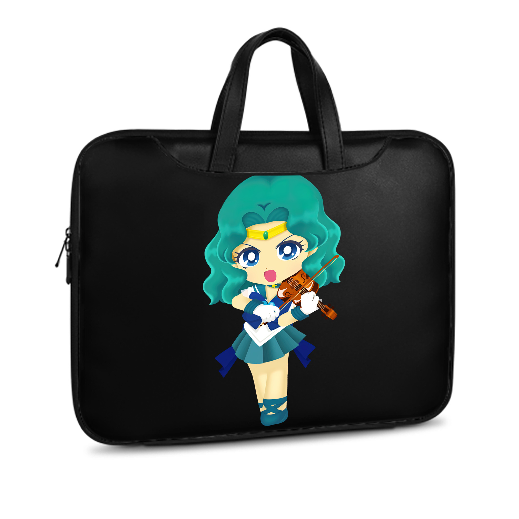 （画像用） 美少女戦士セーラームーン 海王 みちる（かいおう みちる） Sailor Moon Kaiou Michiru レザーラップトップバッグ　ノートパソコンケース
