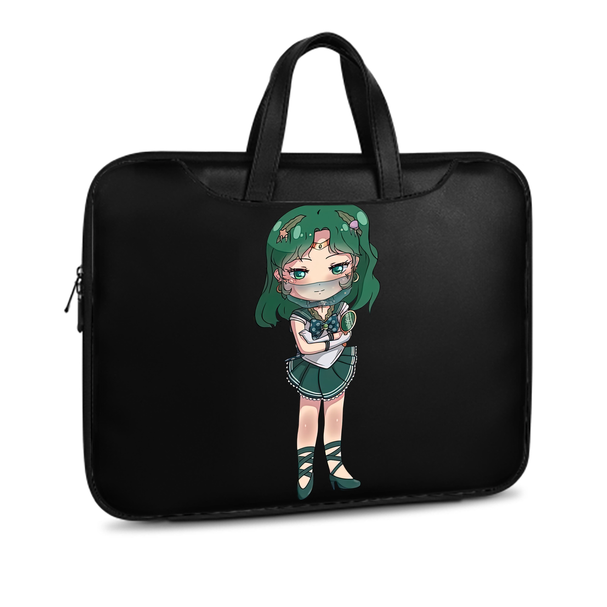 （画像用） 美少女戦士セーラームーン 海王 みちる（かいおう みちる） Sailor Moon Kaiou Michiru レザーラップトップバッグ　ノートパソコンケース