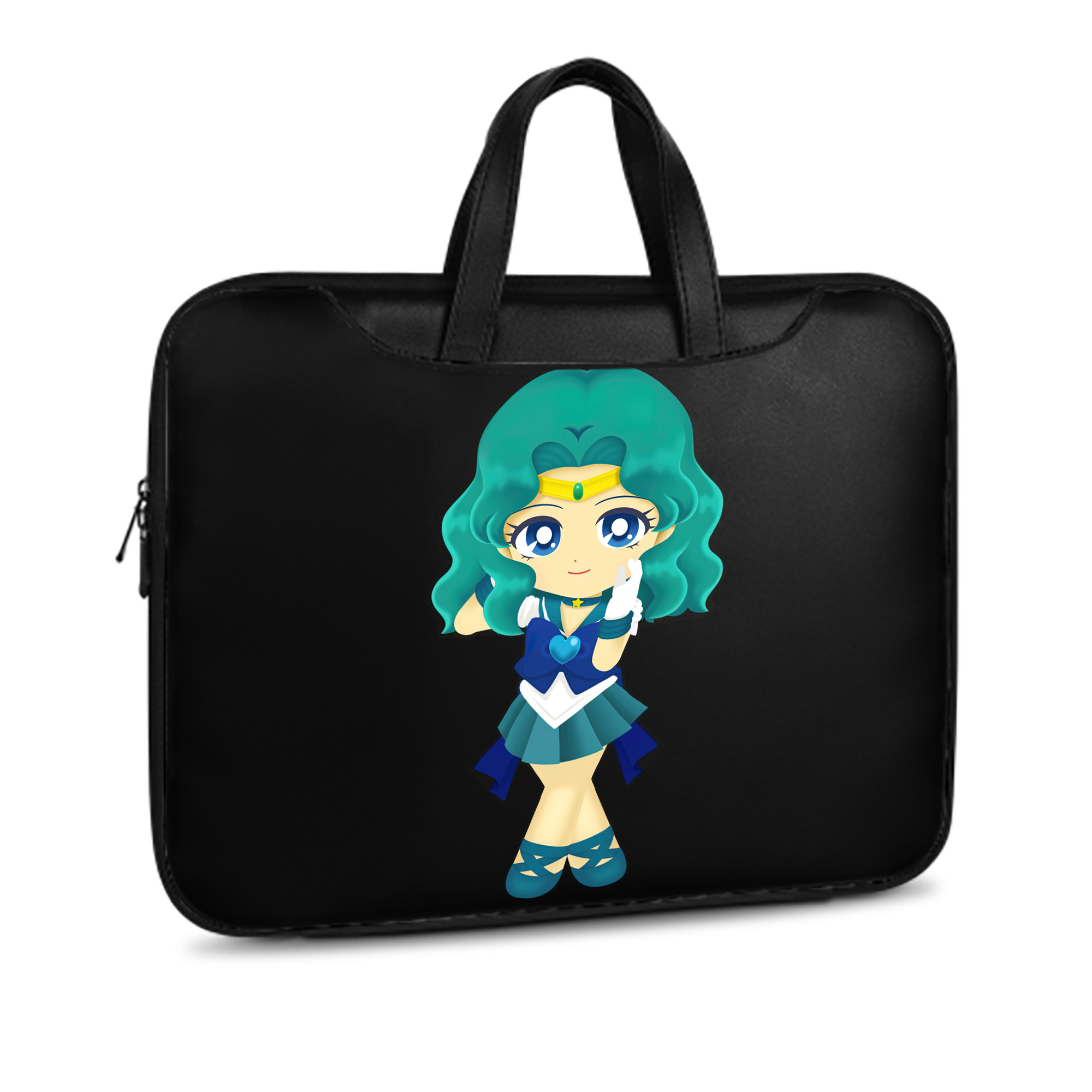 （画像用） 美少女戦士セーラームーン 海王 みちる（かいおう みちる） Sailor Moon Kaiou Michiru レザーラップトップバッグ　ノートパソコンケース
