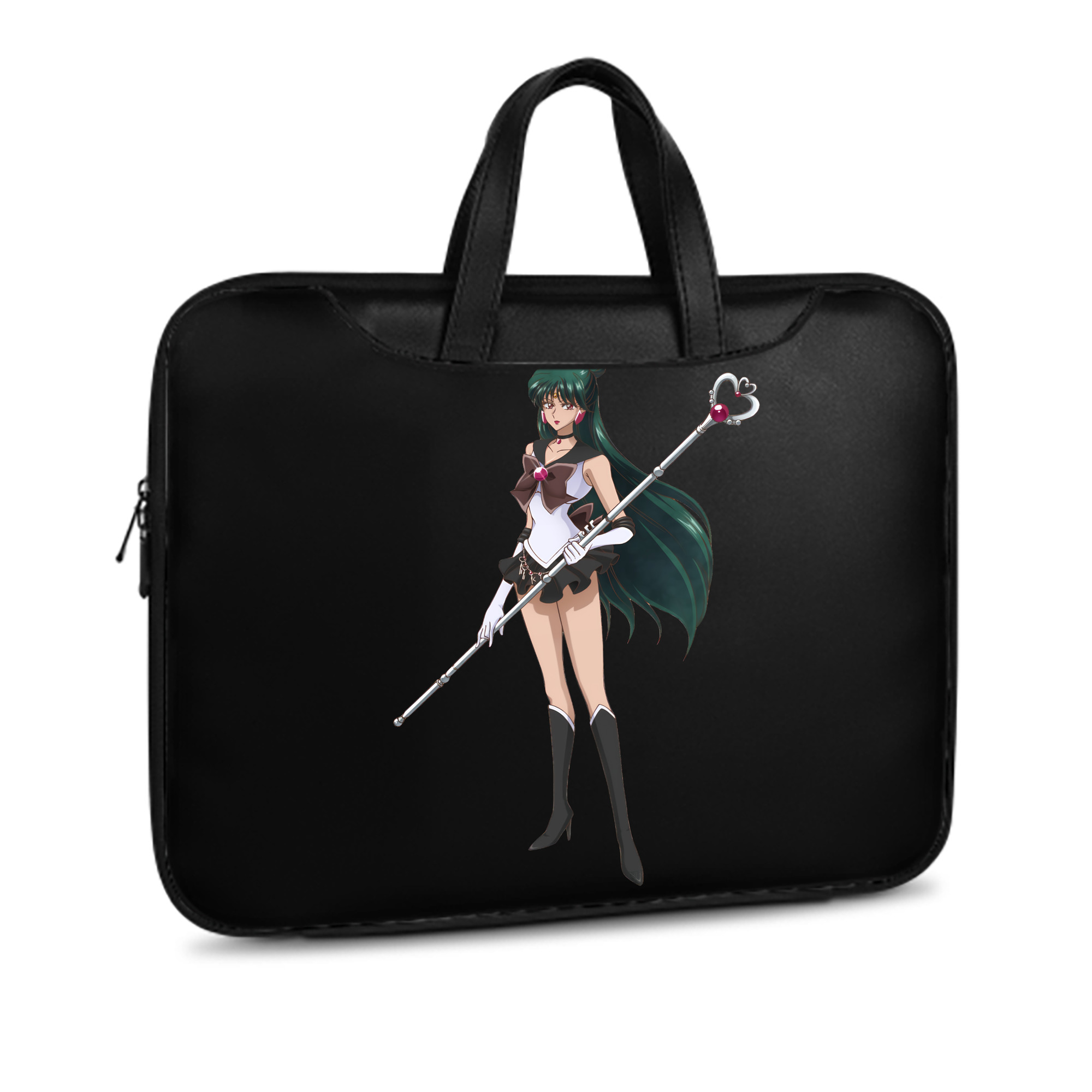 （画像用） 美少女戦士セーラームーン 冥王せつな Sailor Moon Meiou Setsuna レザーラップトップバッグ　ノートパソコンケース
