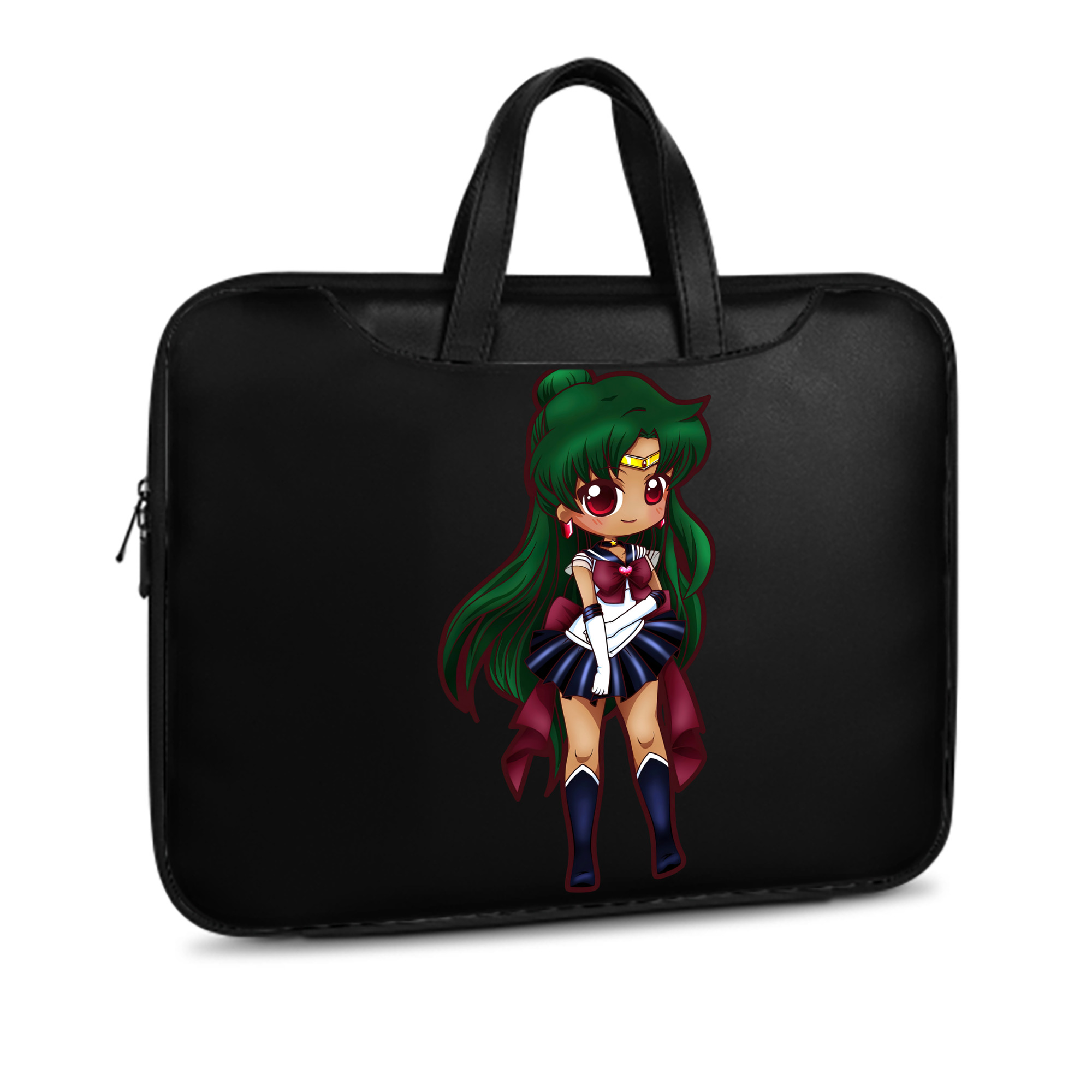 （画像用） 美少女戦士セーラームーン 冥王せつな Sailor Moon Meiou Setsuna レザーラップトップバッグ　ノートパソコンケース