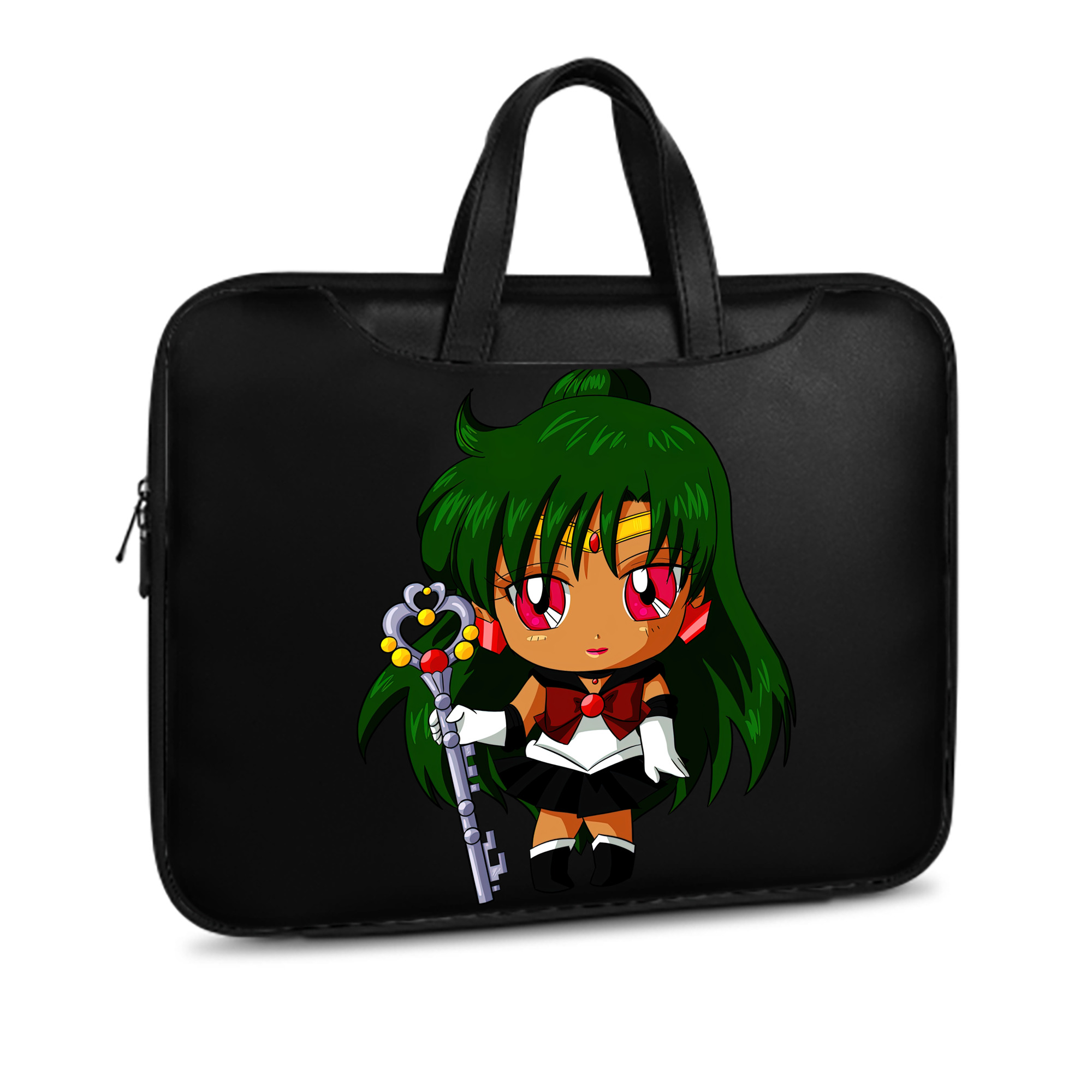 （画像用） 美少女戦士セーラームーン 冥王せつな Sailor Moon Meiou Setsuna レザーラップトップバッグ　ノートパソコンケース
