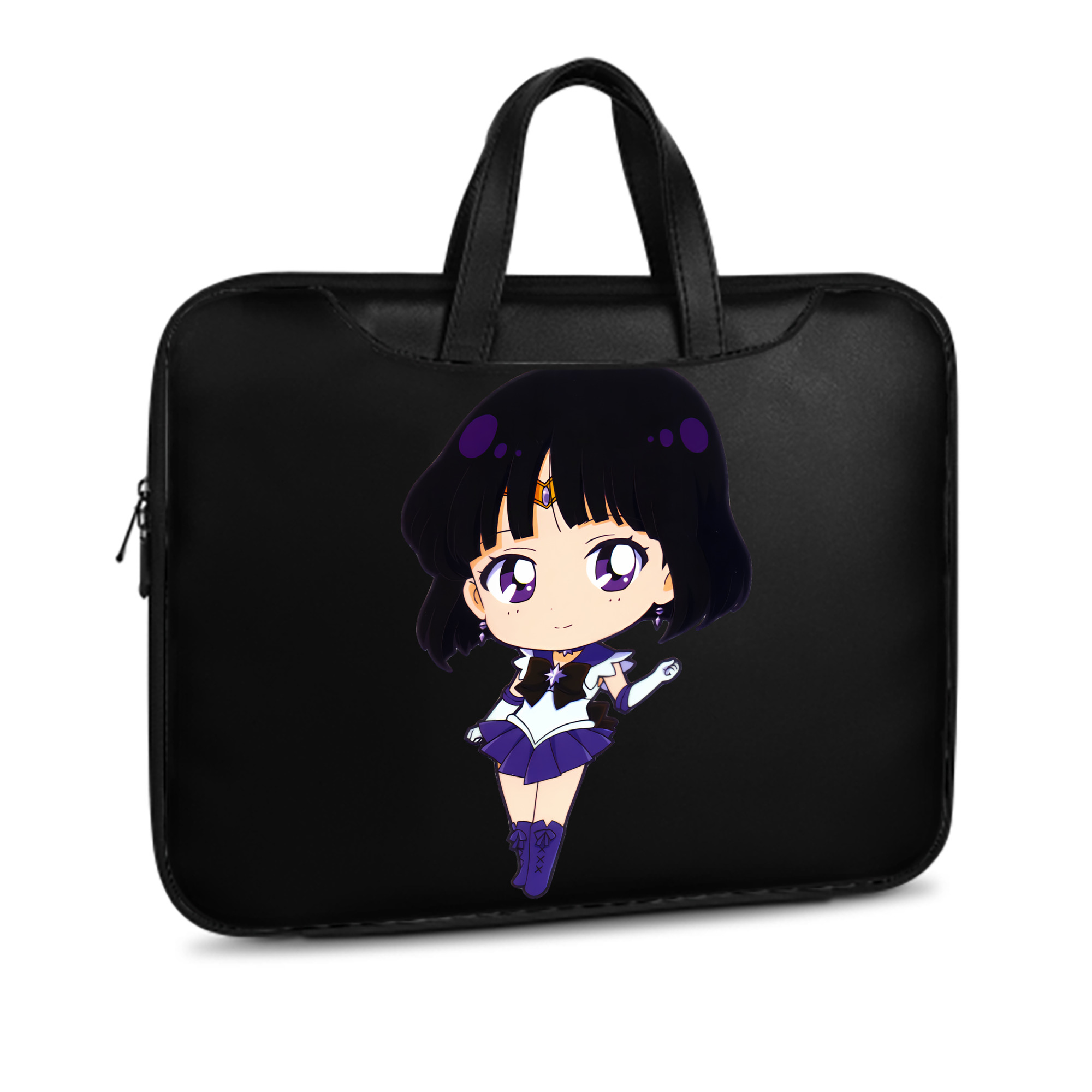 （画像用） 美少女戦士セーラームーン 土萠ほたる Sailor Moon Tomoe Hotaru （セーラーサターン；Sailor Saturn） レザーラップトップバッグ　ノートパソコンケース