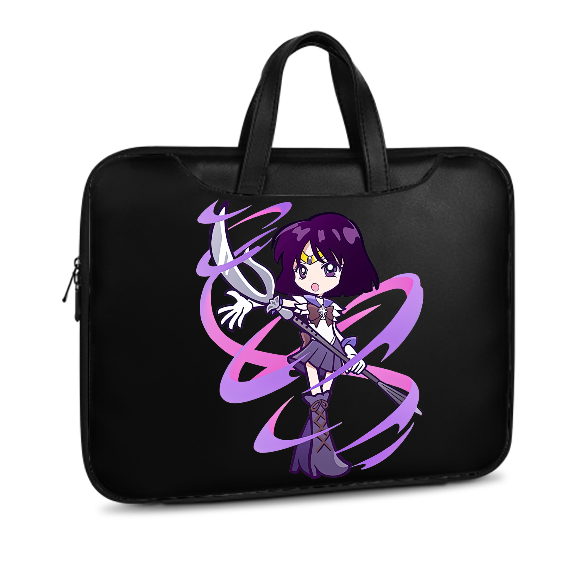 （画像用） 美少女戦士セーラームーン 土萠ほたる Sailor Moon Tomoe Hotaru （セーラーサターン；Sailor Saturn） レザーラップトップバッグ　ノートパソコンケース