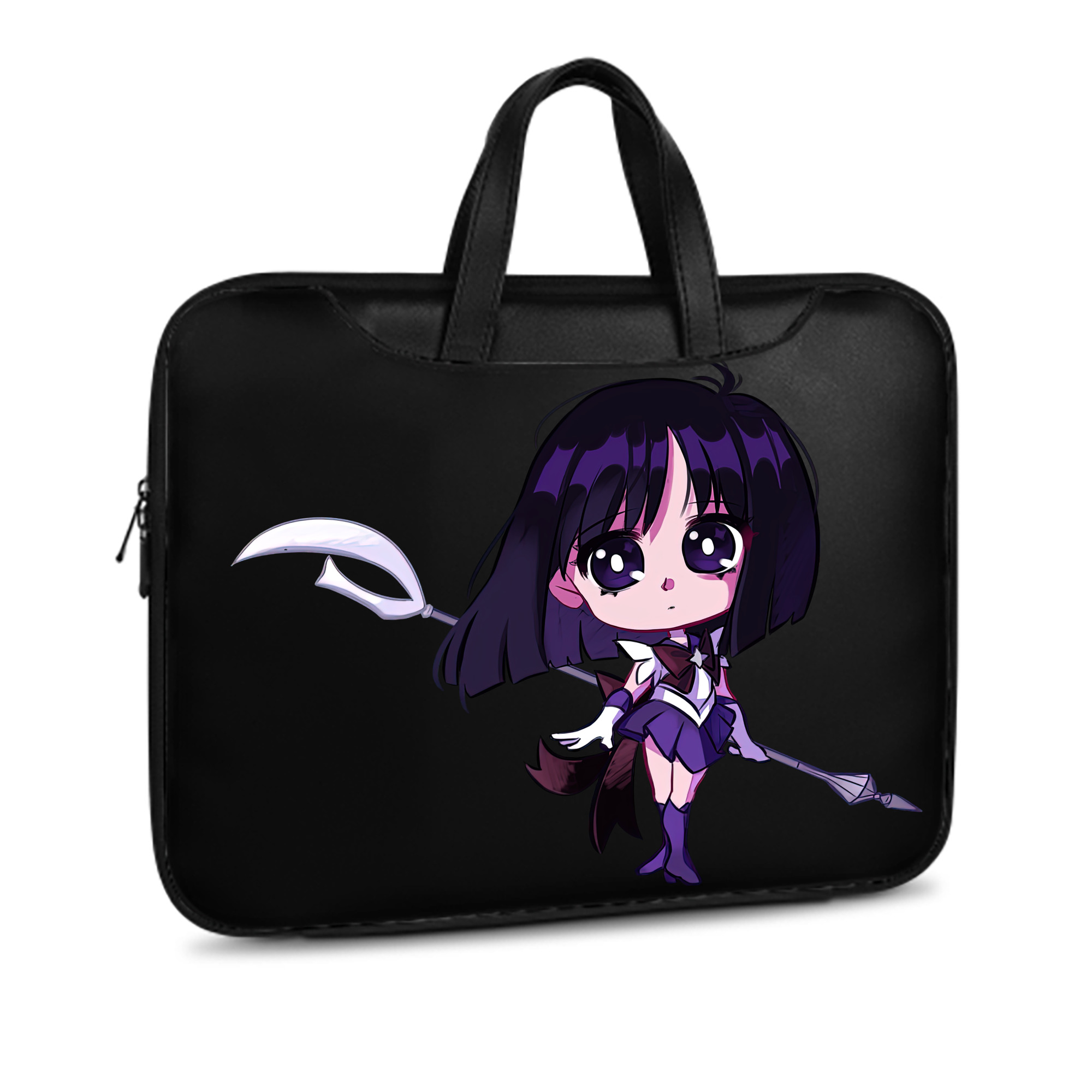 （画像用） 美少女戦士セーラームーン 土萠ほたる Sailor Moon Tomoe Hotaru （セーラーサターン；Sailor Saturn） レザーラップトップバッグ　ノートパソコンケース