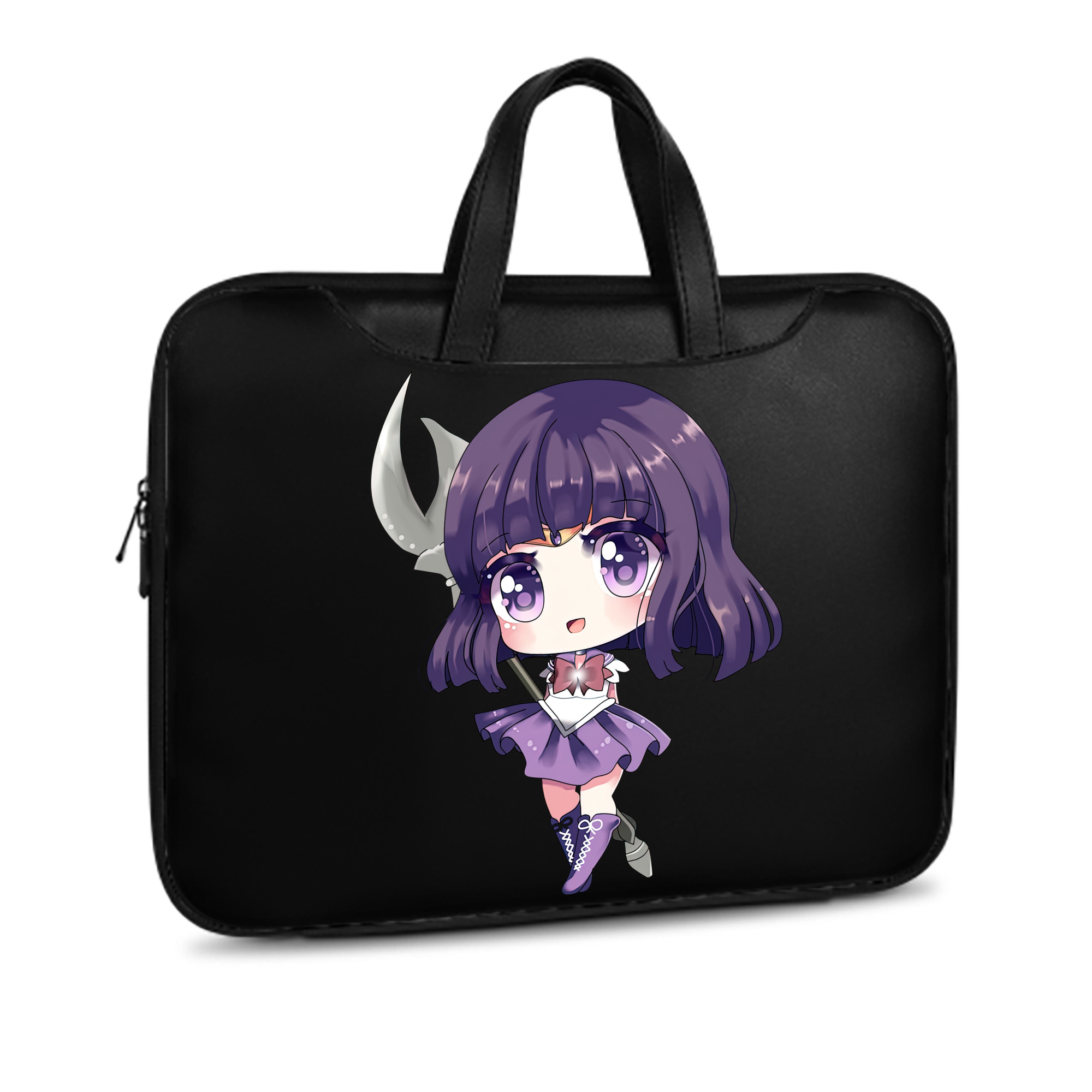 （画像用） 美少女戦士セーラームーン 土萠ほたる Sailor Moon Tomoe Hotaru （セーラーサターン；Sailor Saturn） レザーラップトップバッグ　ノートパソコンケース