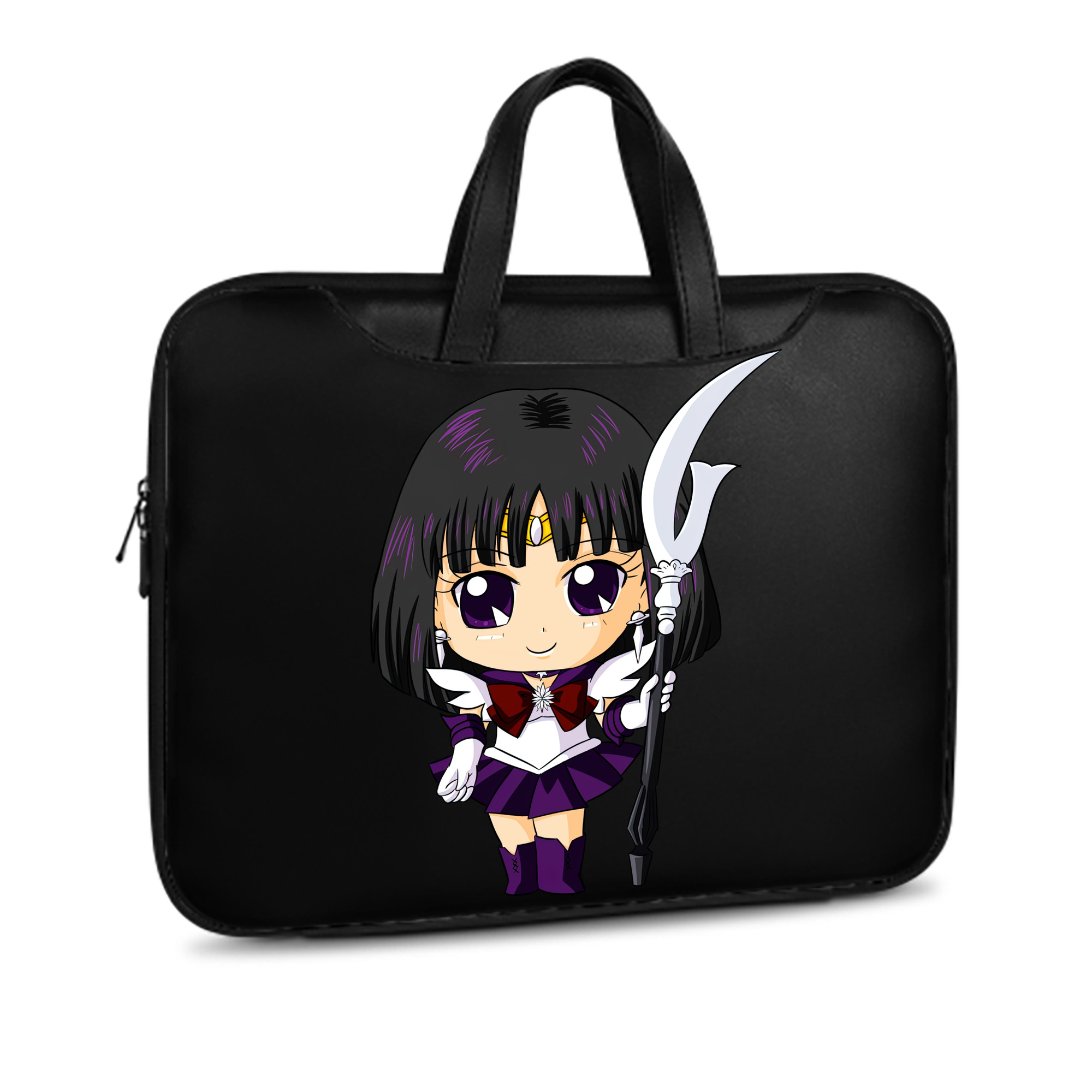 （画像用） 美少女戦士セーラームーン 土萠ほたる Sailor Moon Tomoe Hotaru （セーラーサターン；Sailor Saturn） レザーラップトップバッグ　ノートパソコンケース
