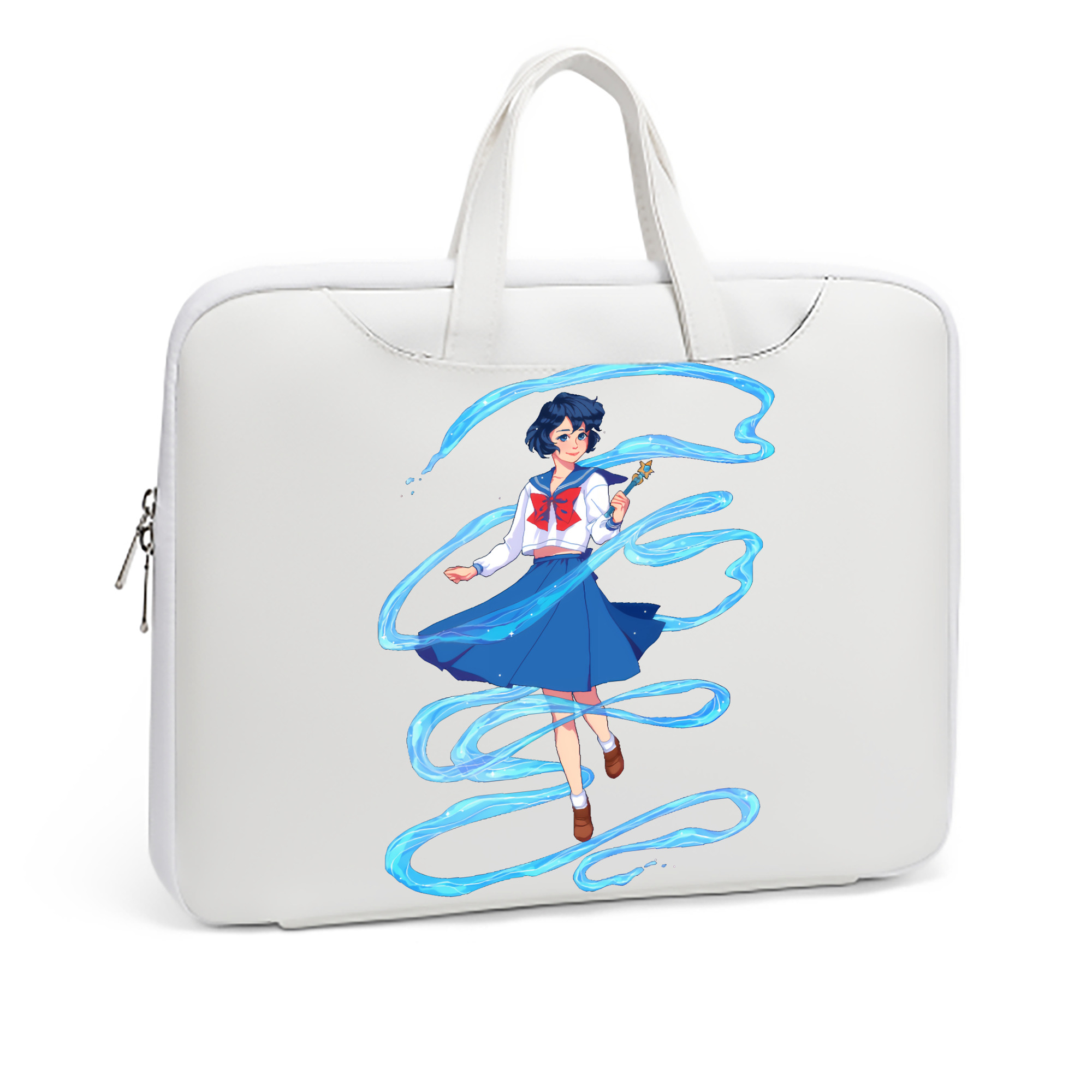 （画像用） 美少女戦士セーラームーン 水野 亜美 みずの あみ Sailor Moon Mizuno Ami レザーラップトップバッグ　ノートパソコンケース