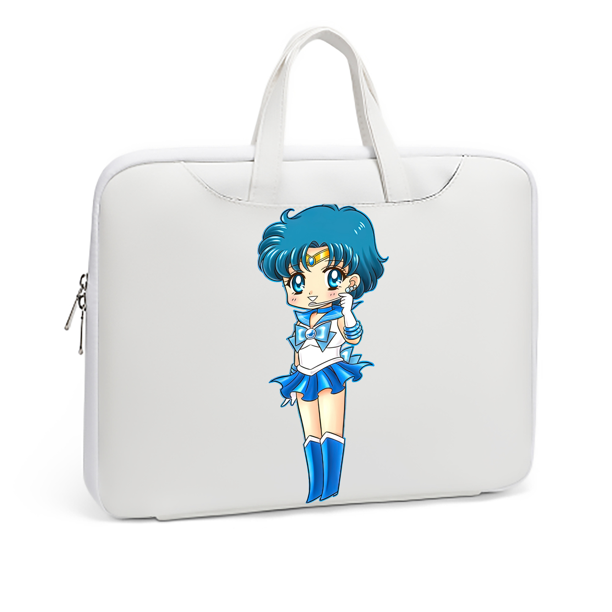 （画像用） 美少女戦士セーラームーン 水野 亜美 みずの あみ Sailor Moon Mizuno Ami レザーラップトップバッグ　ノートパソコンケース