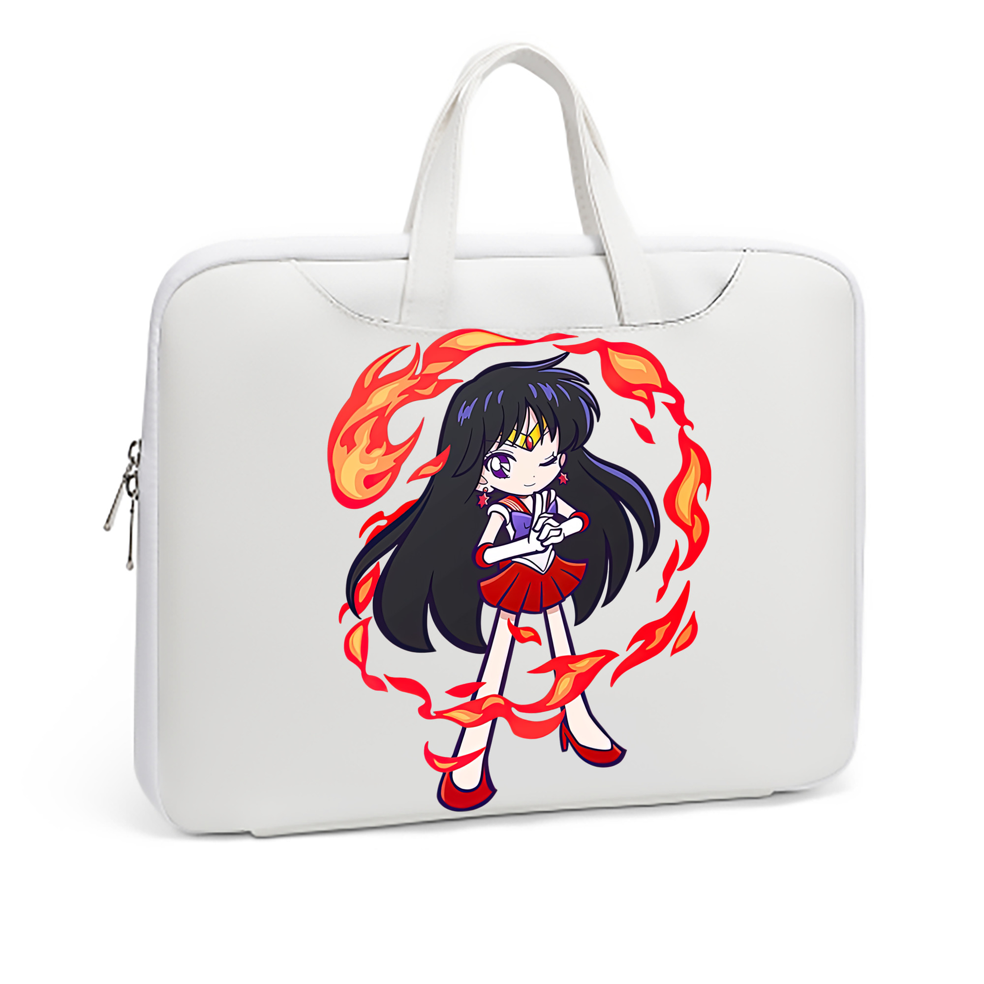 （画像用） 美少女戦士セーラームーン 火野レイ ひの レイ Sailor Moon Hino Rei （セーラーマーズ,Sailor Mars） レザーラップトップバッグ　ノートパソコンケース
