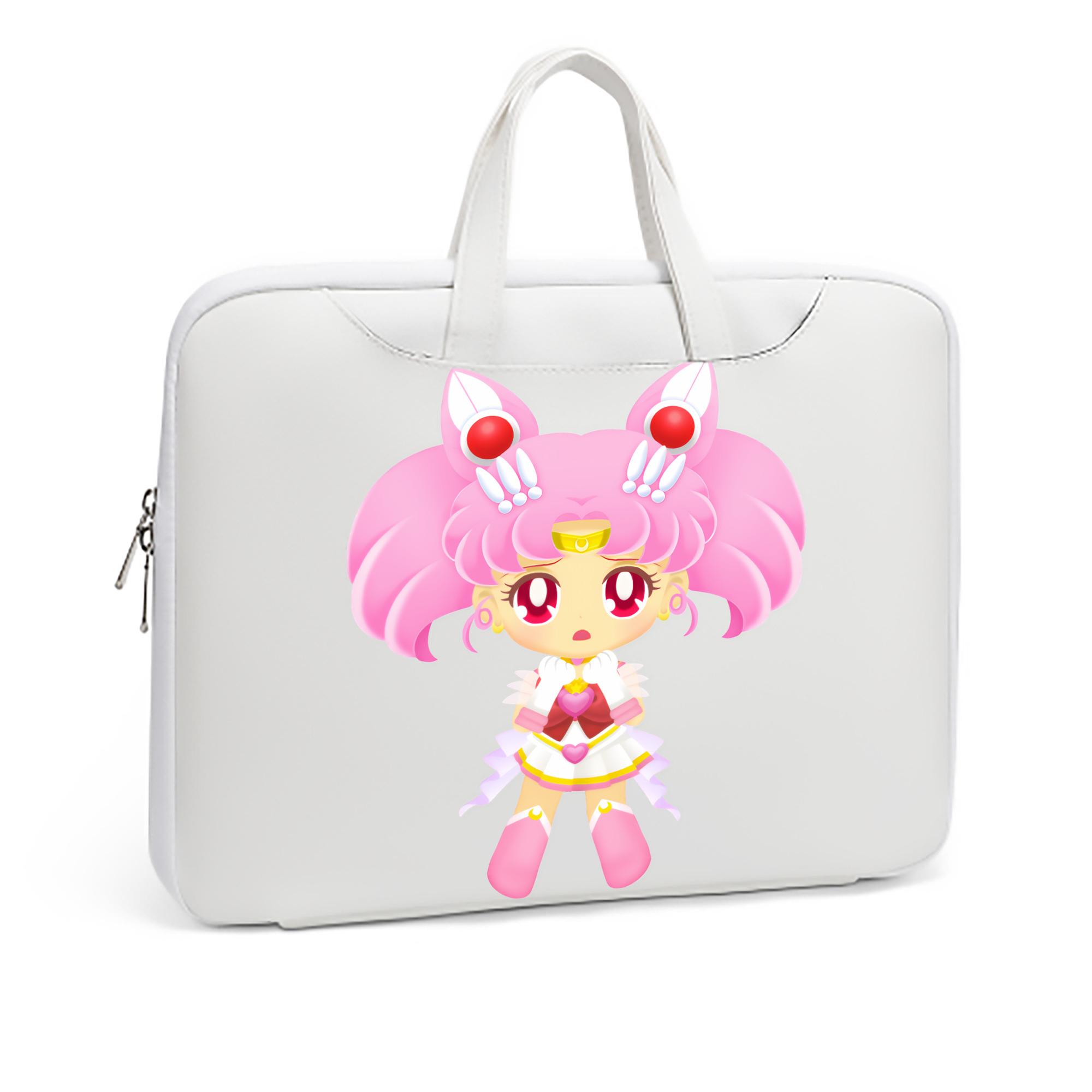 （画像用） 美少女戦士セーラームーン ちびうさ Sailor Moon Chibiusa Tsukino Usagi Small Lady Serenity レザーラップトップバッグ　ノートパソコンケース