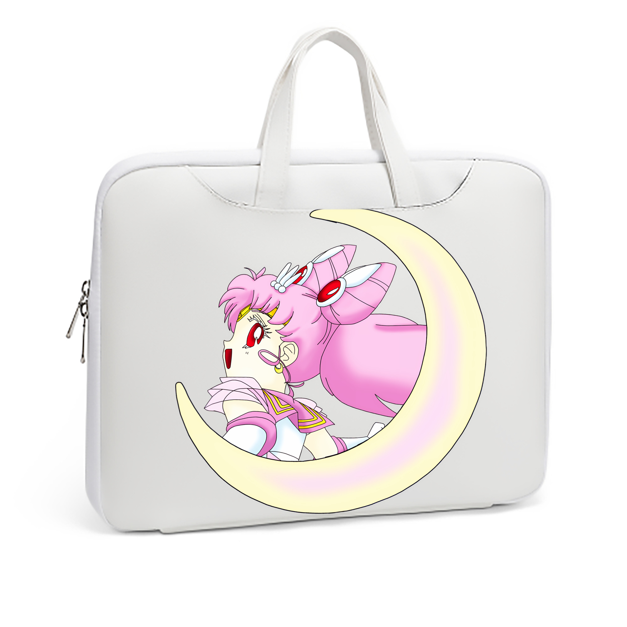 （画像用） 美少女戦士セーラームーン ちびうさ Sailor Moon Chibiusa Tsukino Usagi Small Lady Serenity レザーラップトップバッグ　ノートパソコンケース