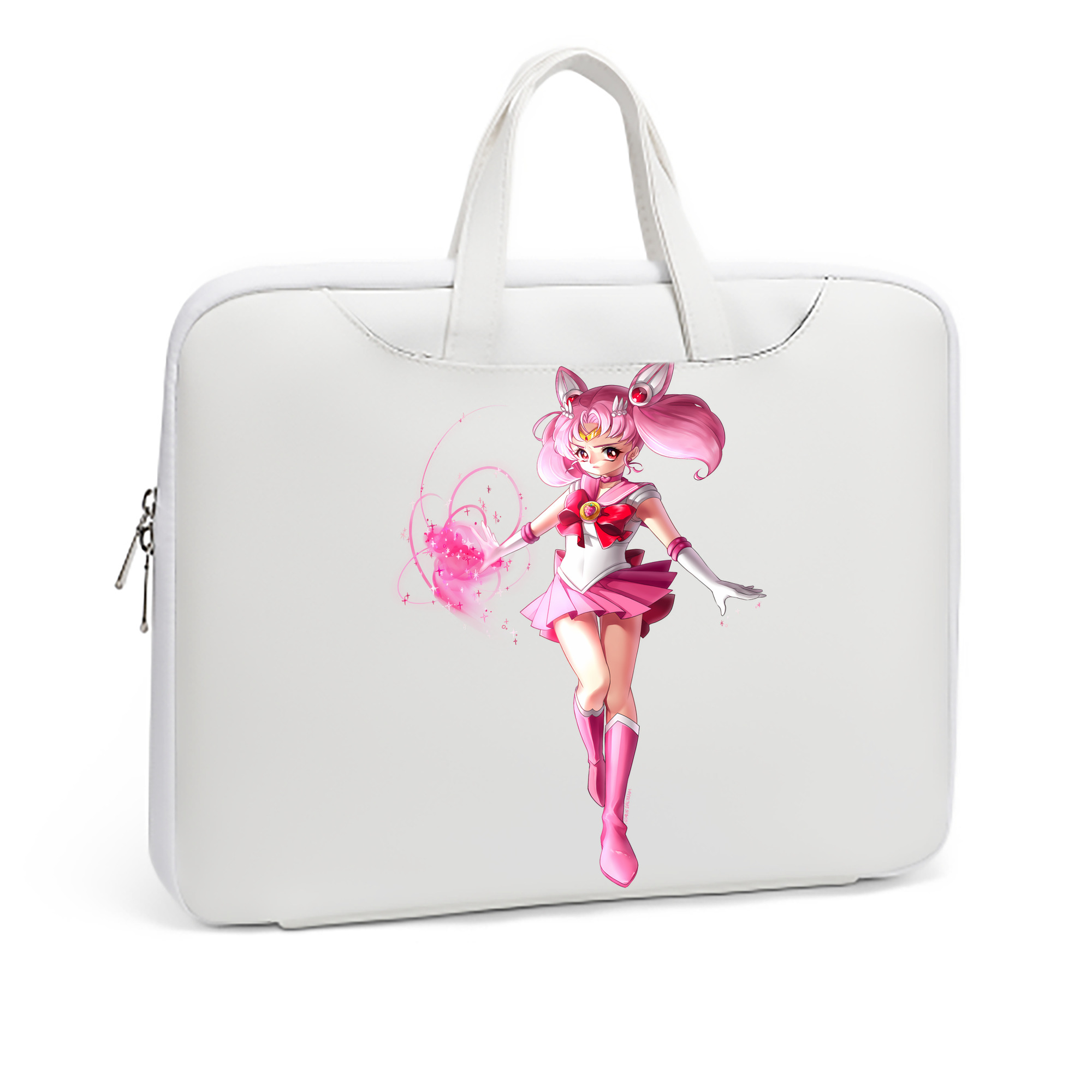 （画像用） 美少女戦士セーラームーン ちびうさ Sailor Moon Chibiusa Tsukino Usagi Small Lady Serenity レザーラップトップバッグ　ノートパソコンケース