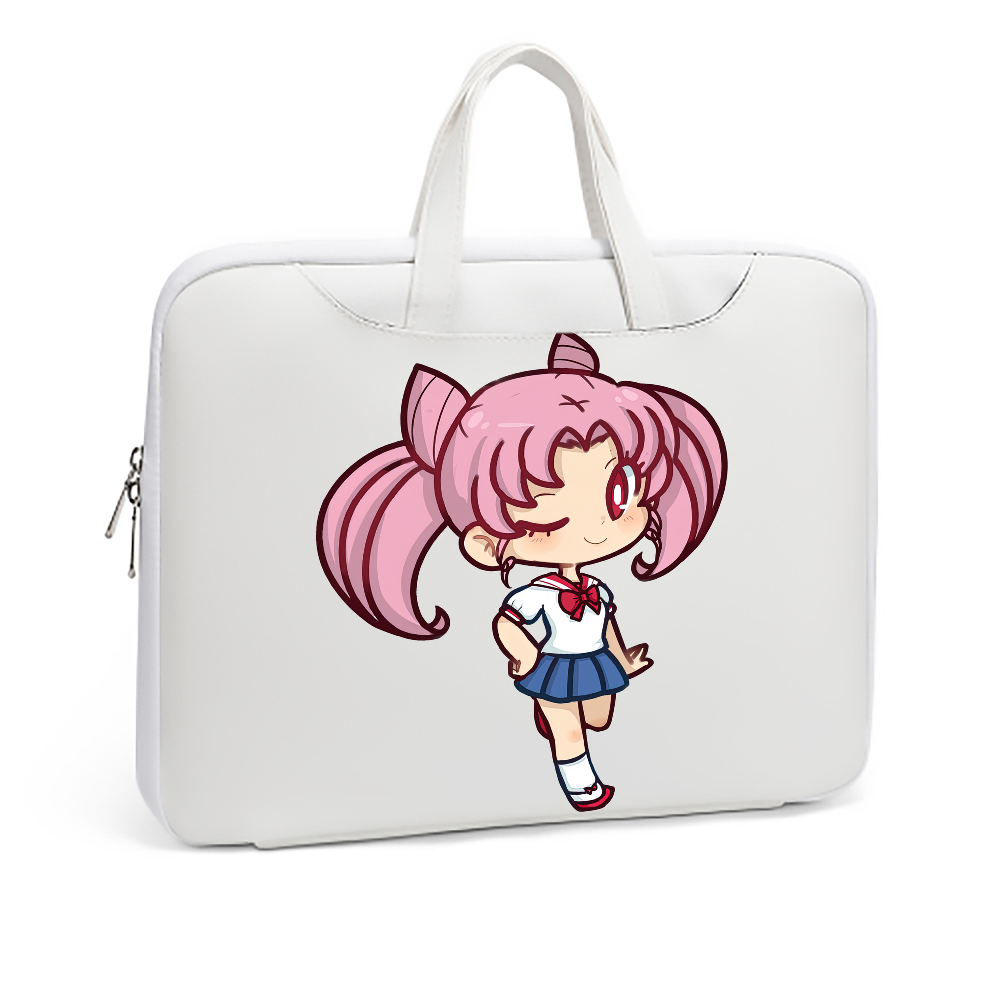 （画像用） 美少女戦士セーラームーン ちびうさ Sailor Moon Chibiusa Tsukino Usagi Small Lady Serenity レザーラップトップバッグ　ノートパソコンケース