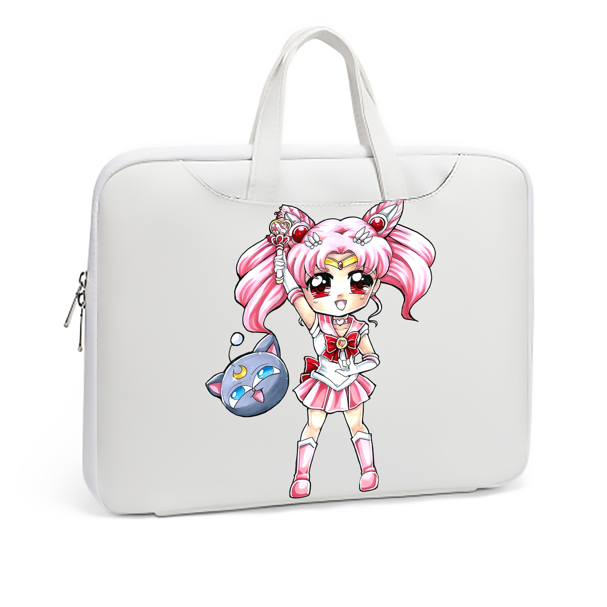 （画像用） 美少女戦士セーラームーン ちびうさ Sailor Moon Chibiusa Tsukino Usagi Small Lady Serenity レザーラップトップバッグ　ノートパソコンケース