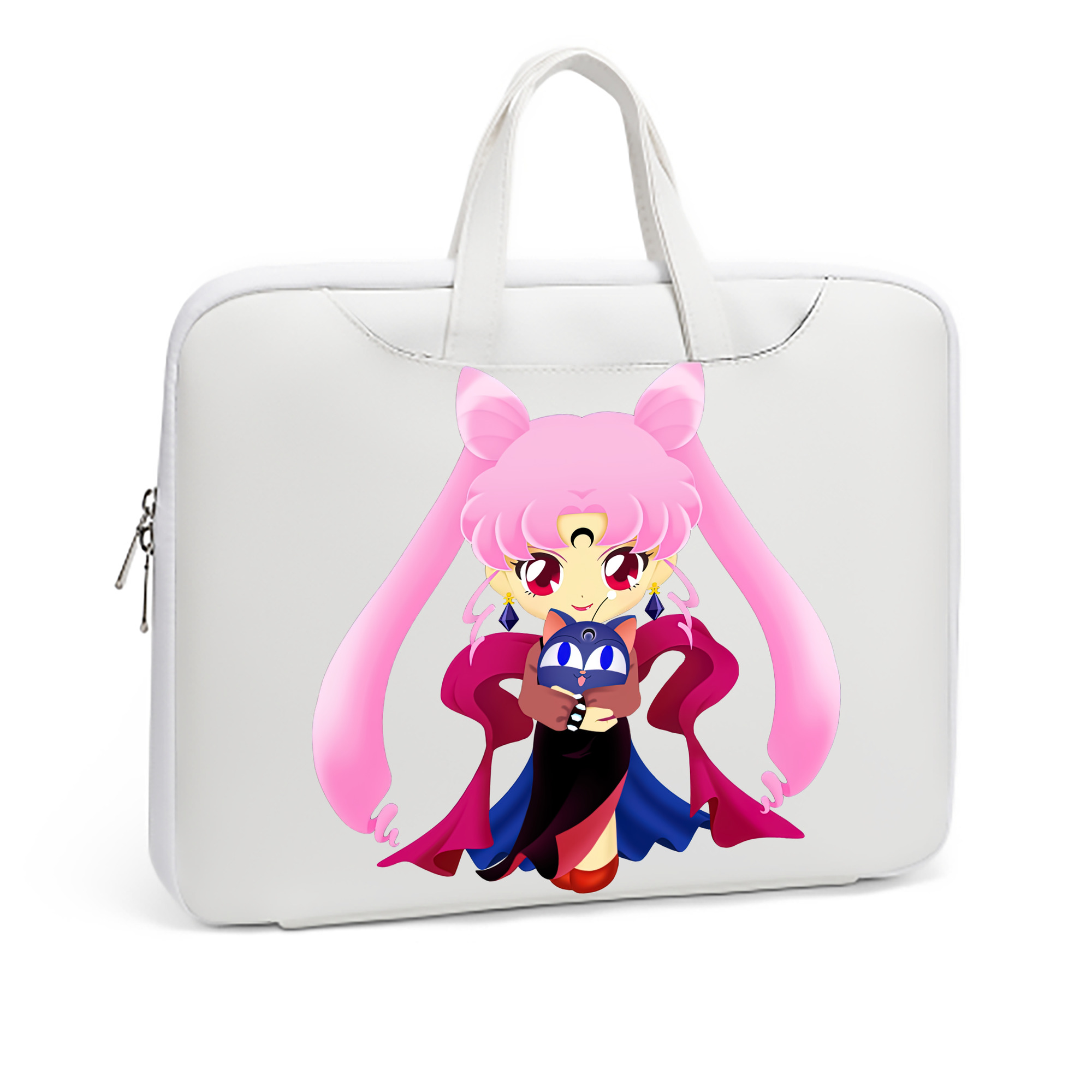 （画像用） 美少女戦士セーラームーン ちびうさ Sailor Moon Chibiusa Tsukino Usagi Small Lady Serenity レザーラップトップバッグ　ノートパソコンケース