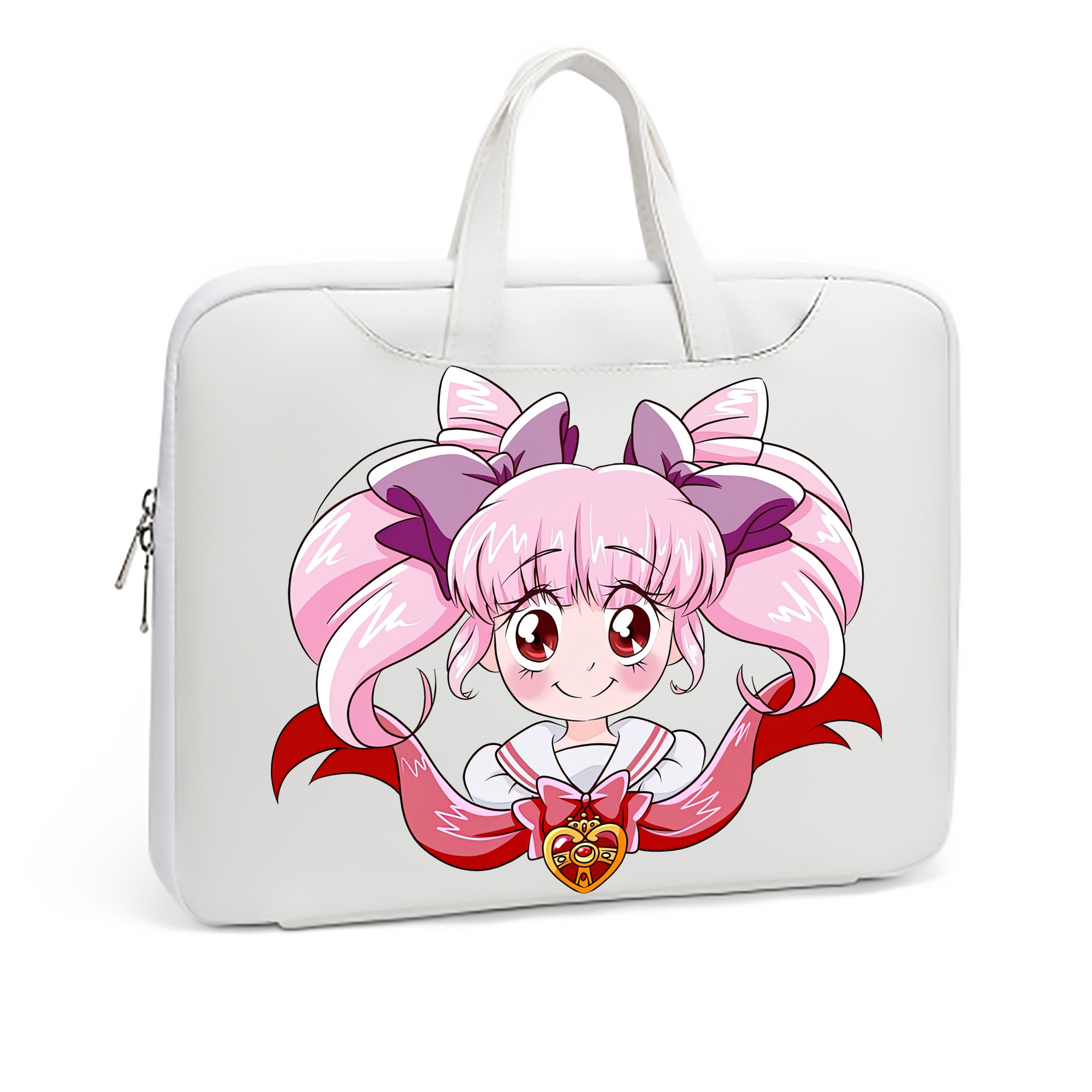 （画像用） 美少女戦士セーラームーン ちびうさ Sailor Moon Chibiusa Tsukino Usagi Small Lady Serenity レザーラップトップバッグ　ノートパソコンケース