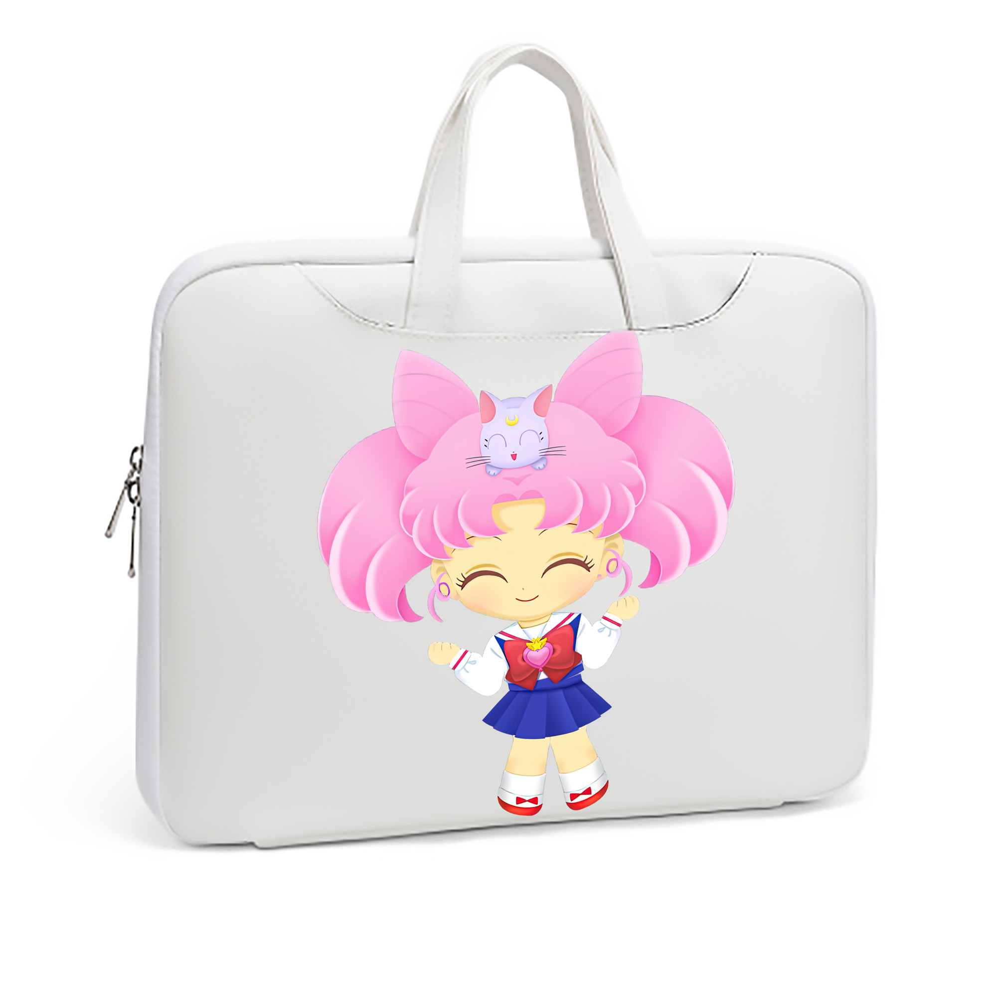 （画像用） 美少女戦士セーラームーン ちびうさ Sailor Moon Chibiusa Tsukino Usagi Small Lady Serenity レザーラップトップバッグ　ノートパソコンケース