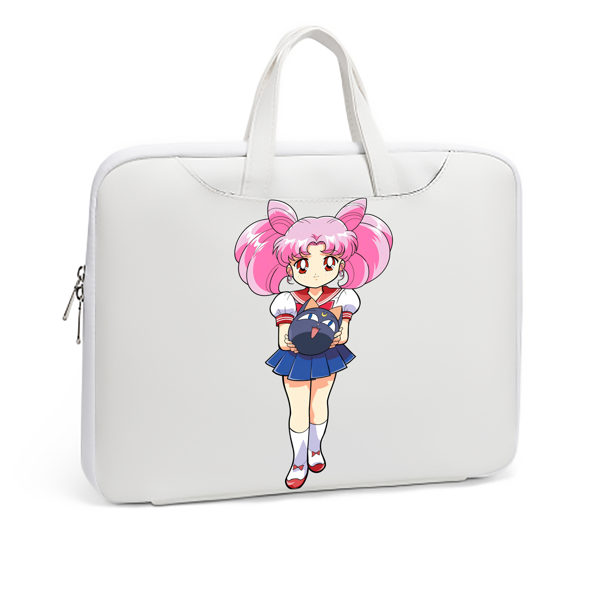 （画像用） 美少女戦士セーラームーン ちびうさ Sailor Moon Chibiusa Tsukino Usagi Small Lady Serenity レザーラップトップバッグ　ノートパソコンケース