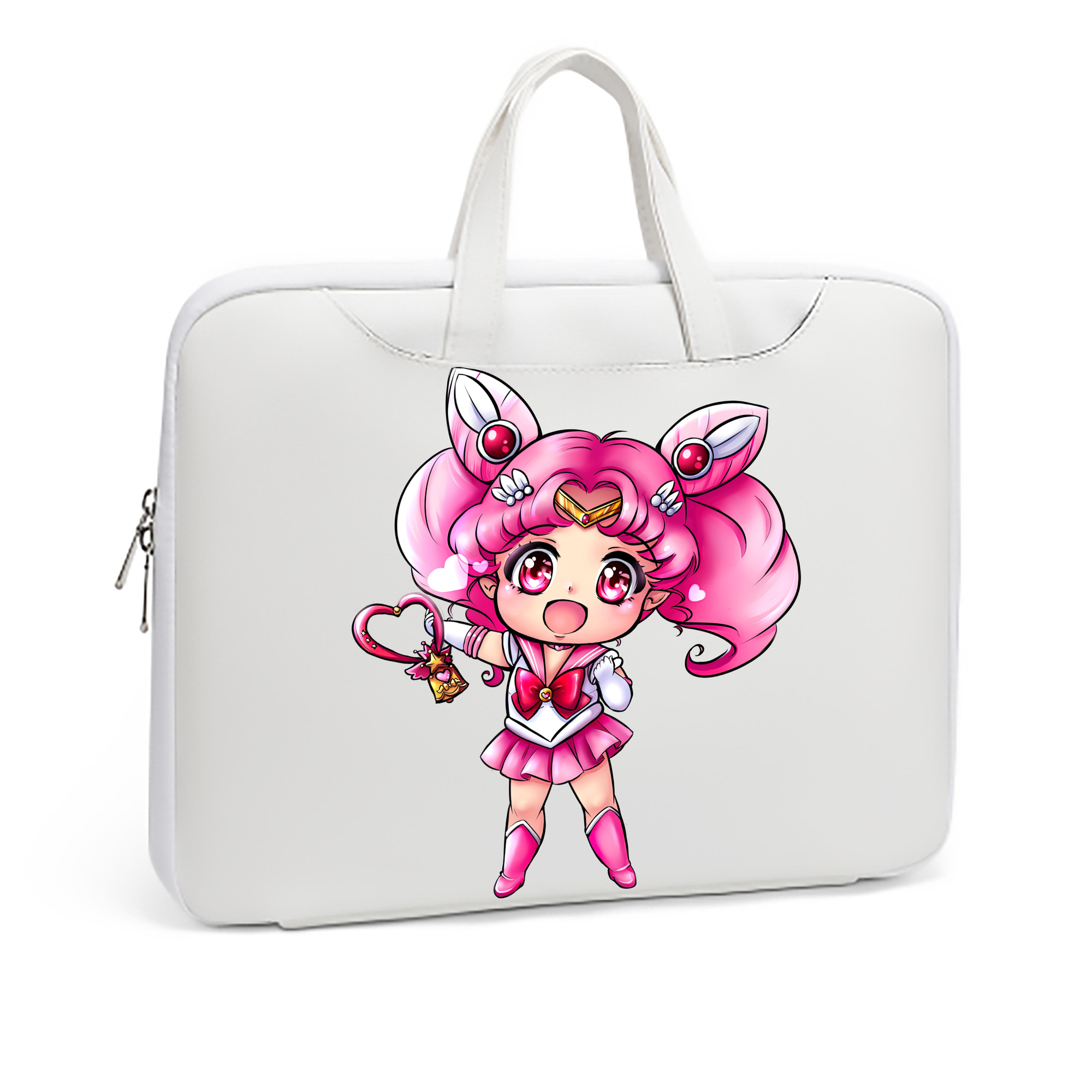 （画像用） 美少女戦士セーラームーン ちびうさ Sailor Moon Chibiusa Tsukino Usagi Small Lady Serenity レザーラップトップバッグ　ノートパソコンケース