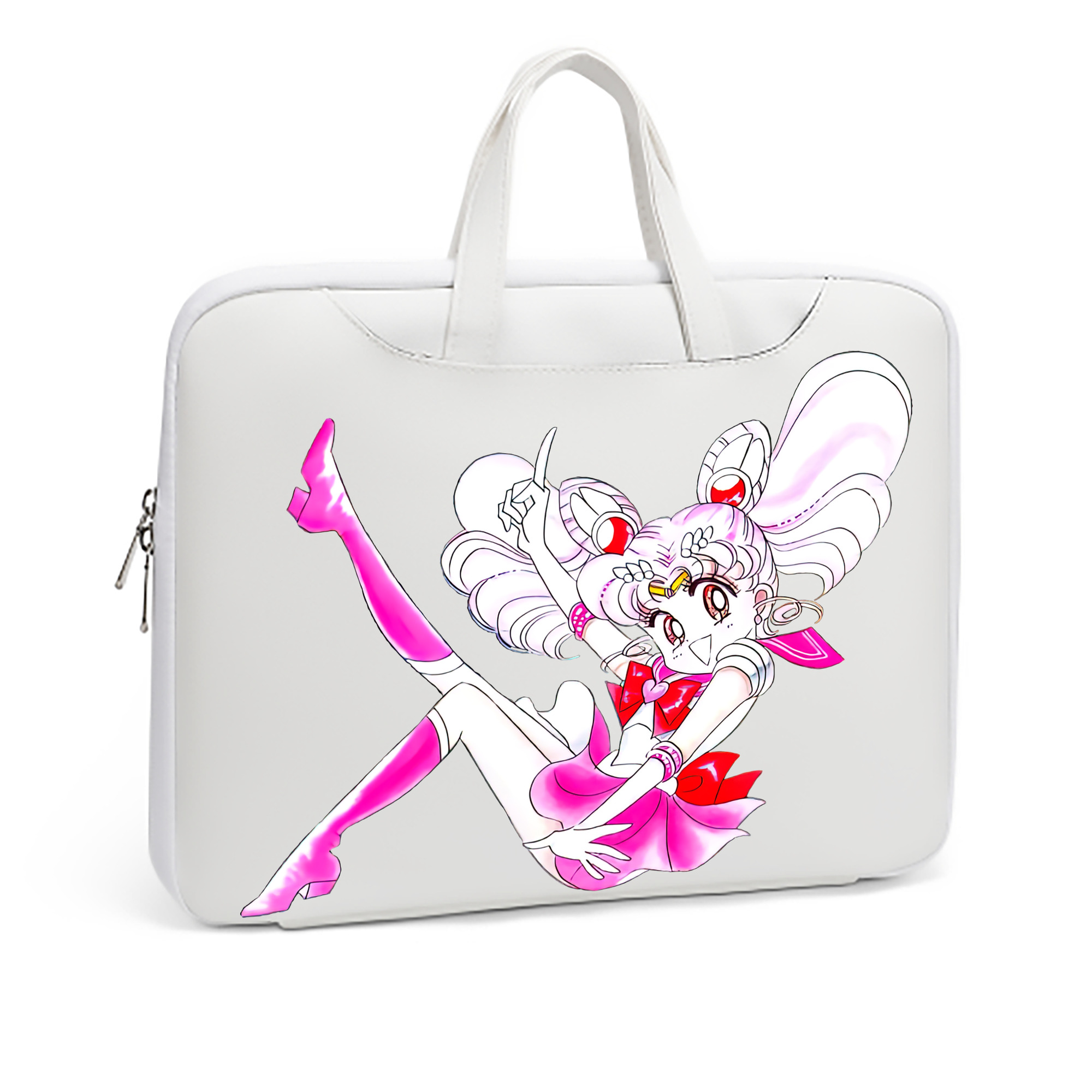 （画像用） 美少女戦士セーラームーン ちびうさ Sailor Moon Chibiusa Tsukino Usagi Small Lady Serenity レザーラップトップバッグ　ノートパソコンケース