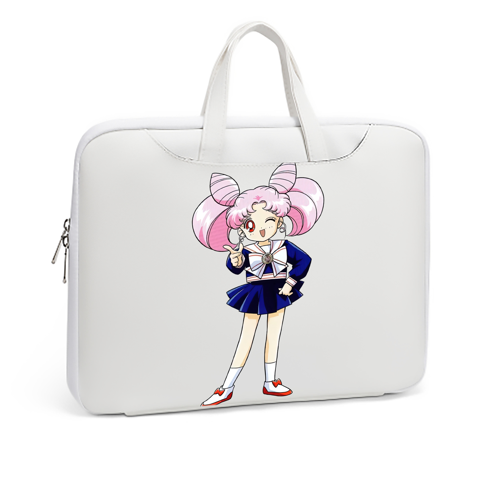 （画像用） 美少女戦士セーラームーン ちびうさ Sailor Moon Chibiusa Tsukino Usagi Small Lady Serenity レザーラップトップバッグ　ノートパソコンケース